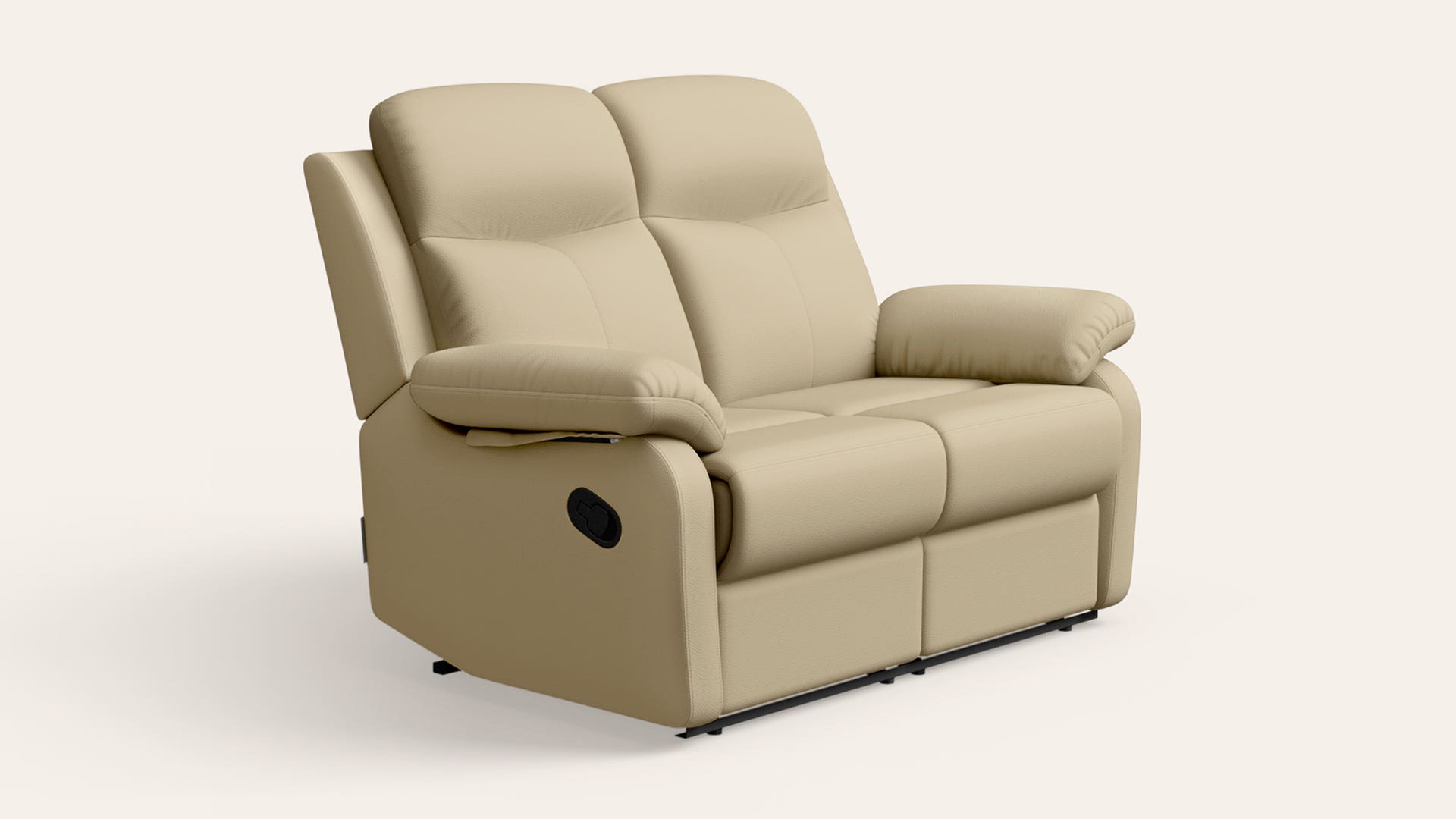 Alpine 2-Seater Synthetic Leather Manual Recliner Sofa
