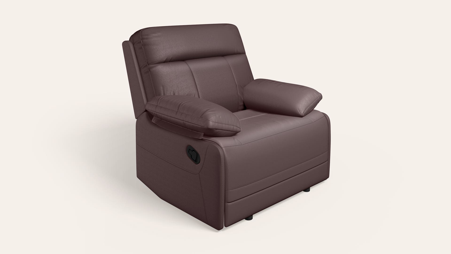 Indus 1-Seater Leather Manual Recliner Sofa