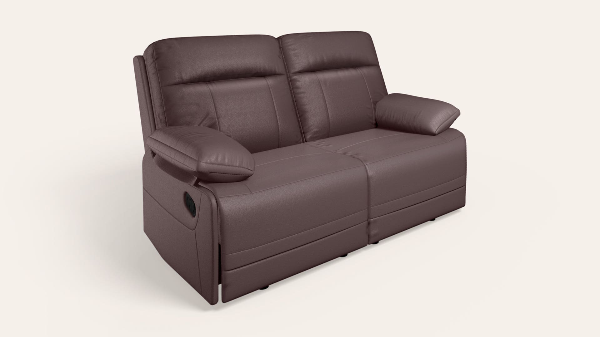 Indus 2-Seater Leather Manual Recliner Sofa