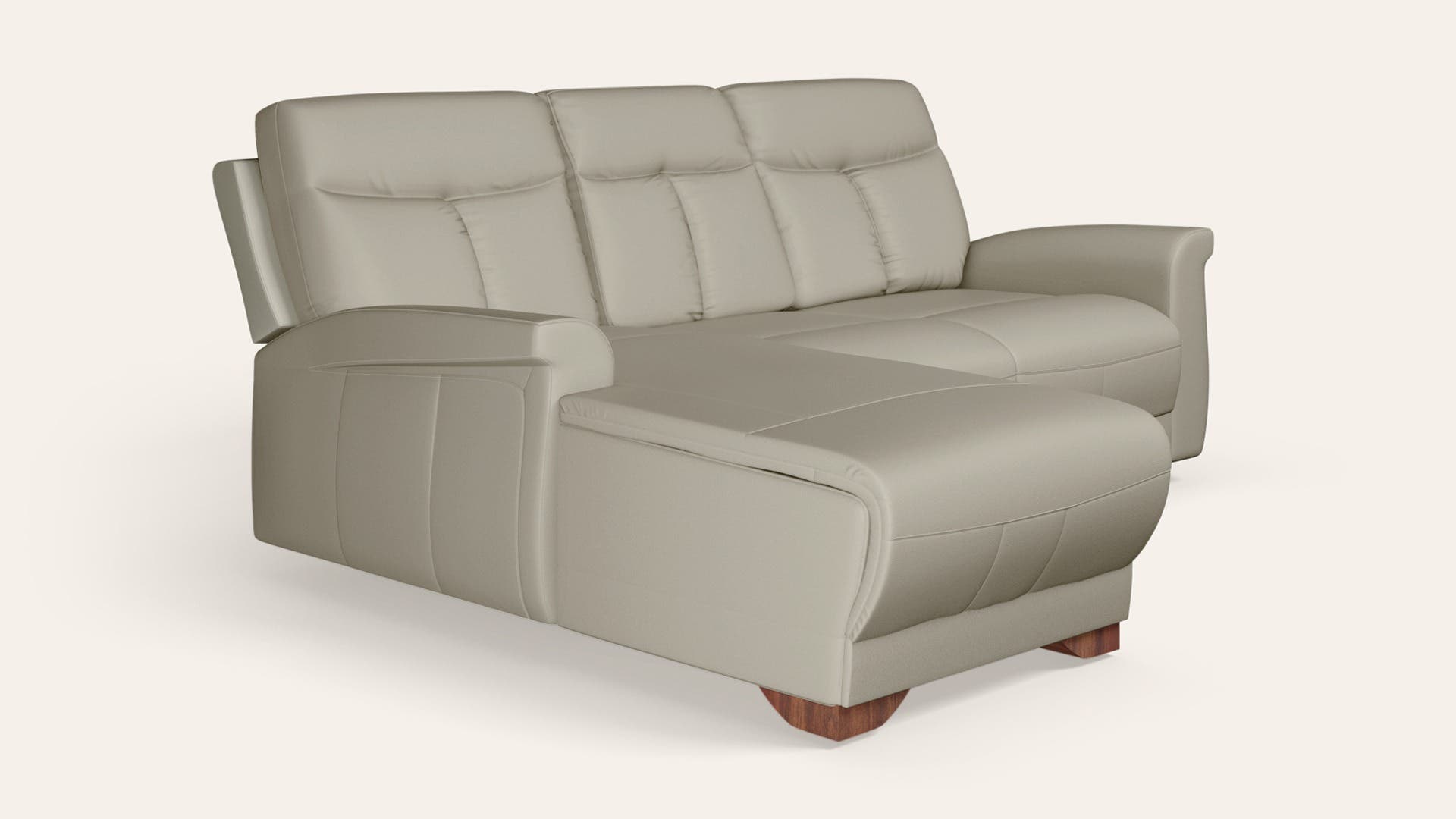 Parana L-Shape Leather Manual Recliner Sofa
