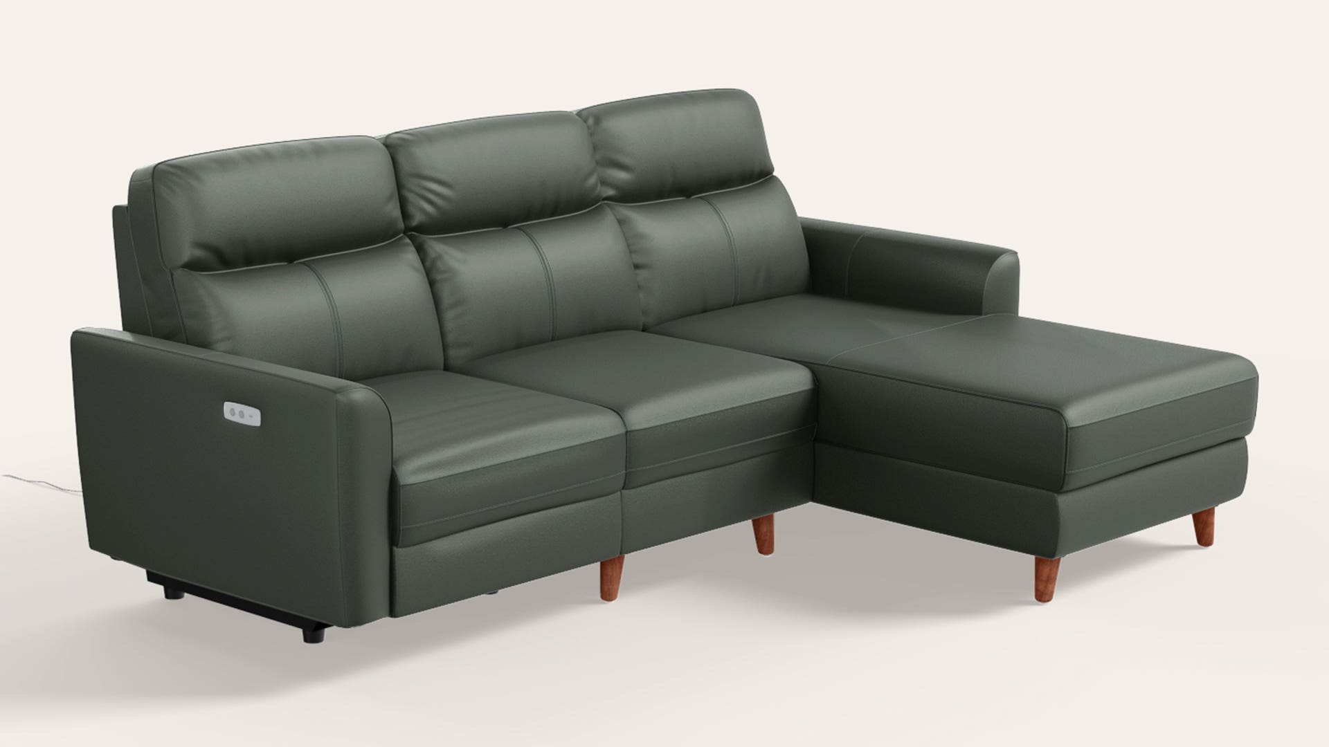 Missouri L-Shape Leather Motorised Recliner Sofa