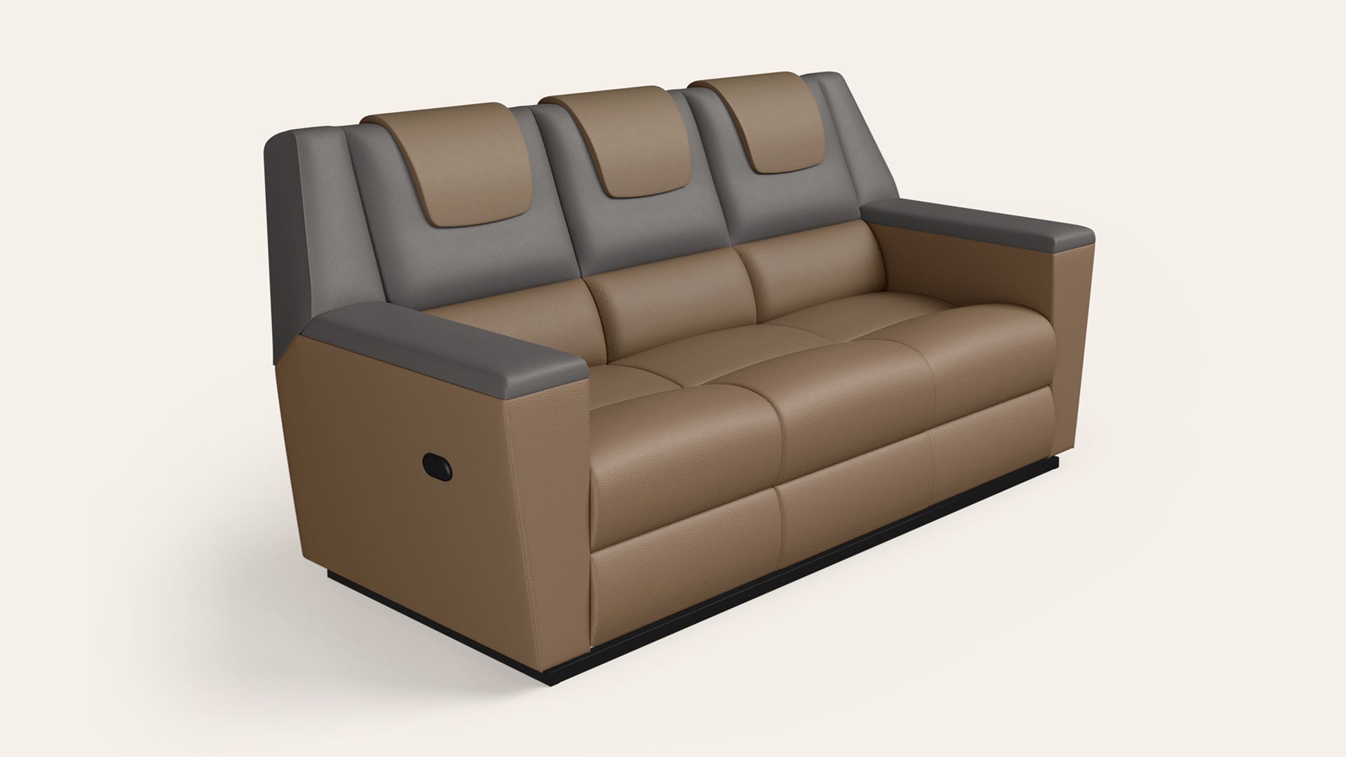 Sumo V2 3 Seater Fab Leather Manual Recliner