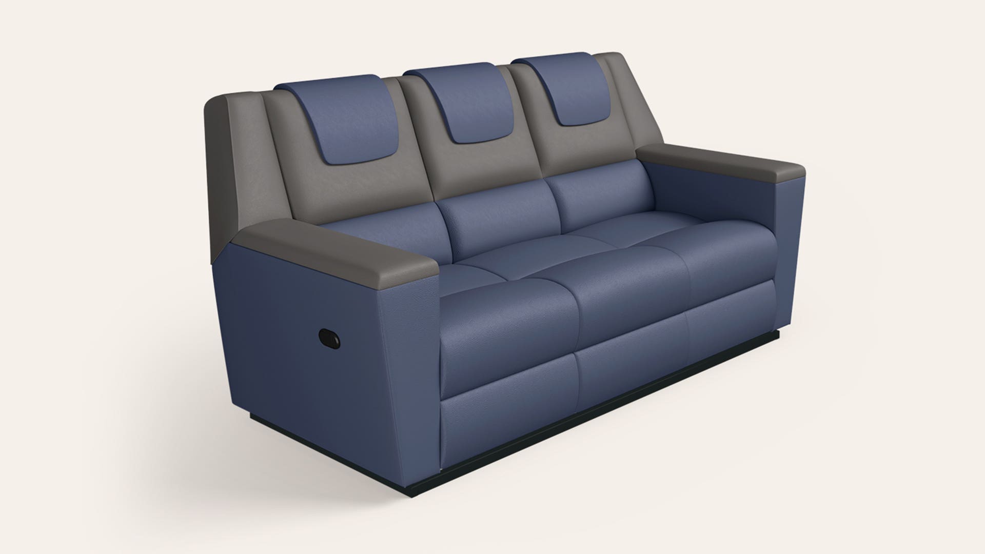 Sumo V2 3 Seater Fab Leather Manual Recliner
