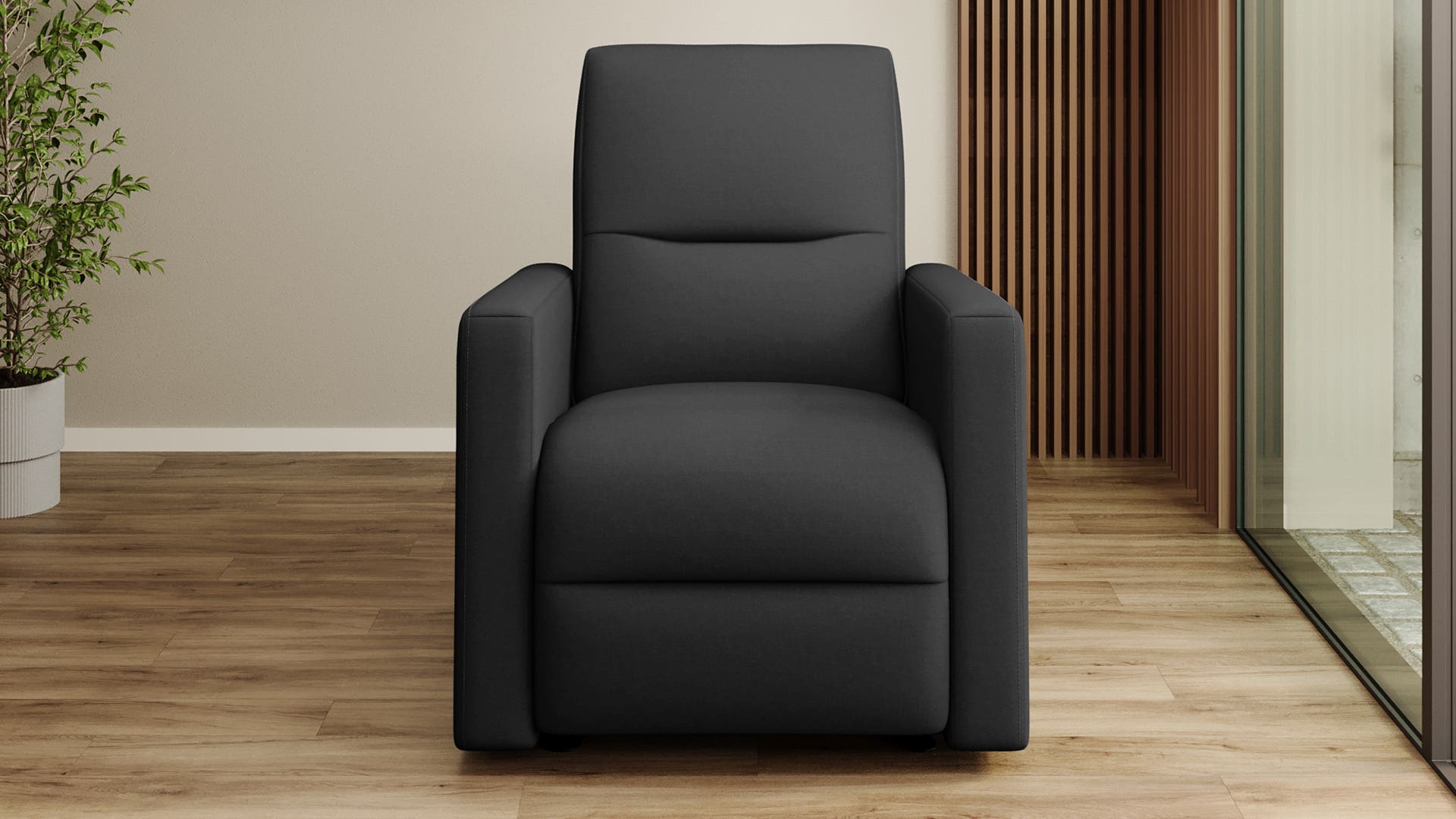Lewes Manual 1-Seater Fabric Rocker Recliner 