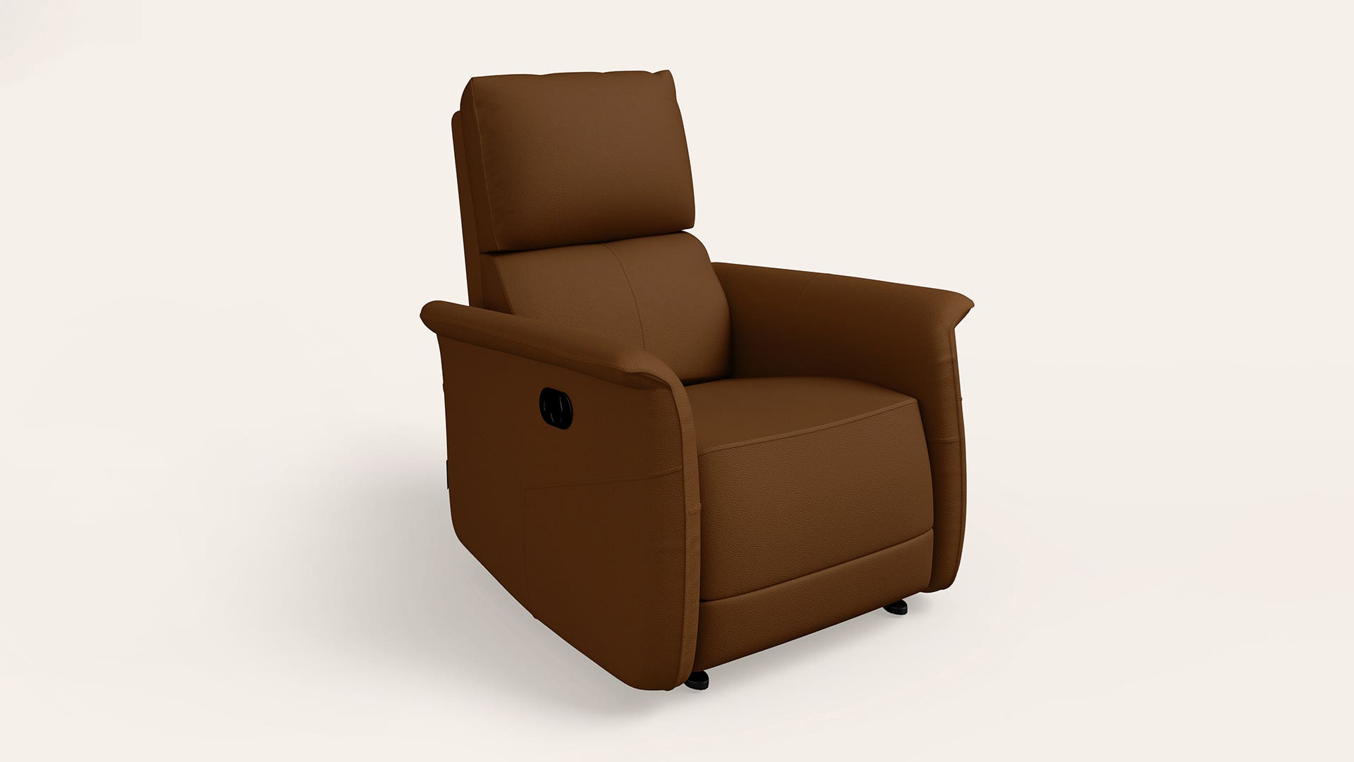Ohio Manual 1-Seater Pigmented and Synthetic Leather Rocker Recliner
