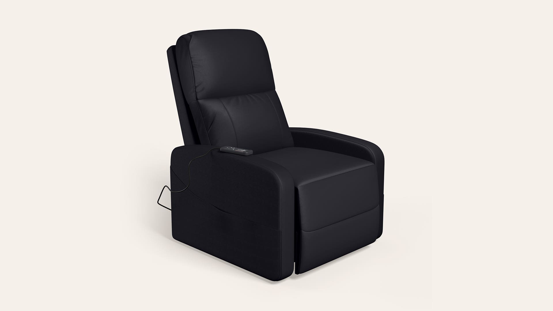 Milos 1-Seater Synthetic Leather Manual Recliner Sofa with Massager