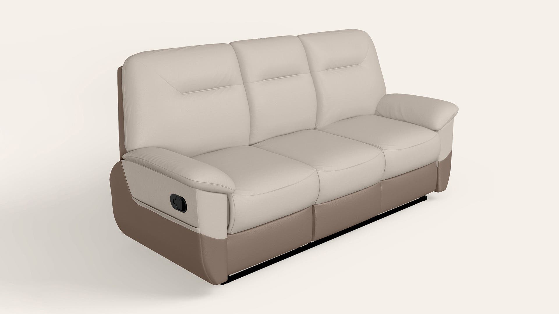 Nurest Manual 3 Seater Leatherette Recliner