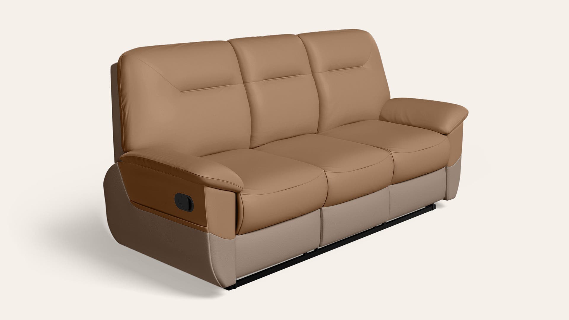 Nurest Manual 3 Seater Fabric Recliner
