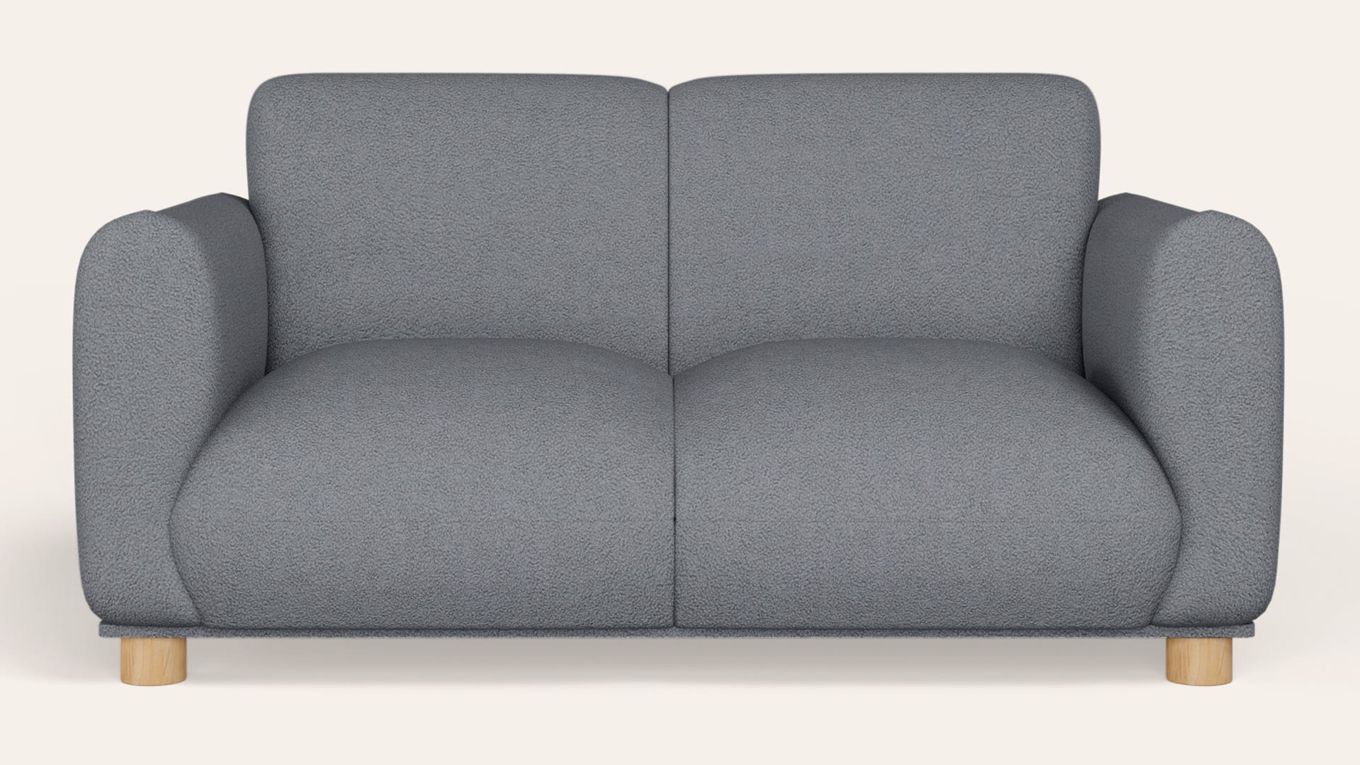 Fluffy 2-Seater Fabric Sofa