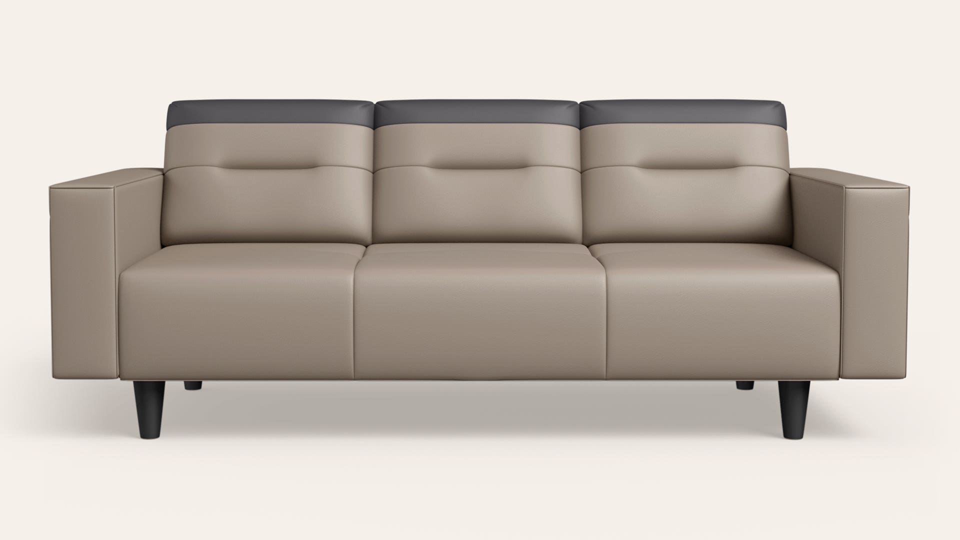 Vespera 3-Seater Synthetic Leather Sofa