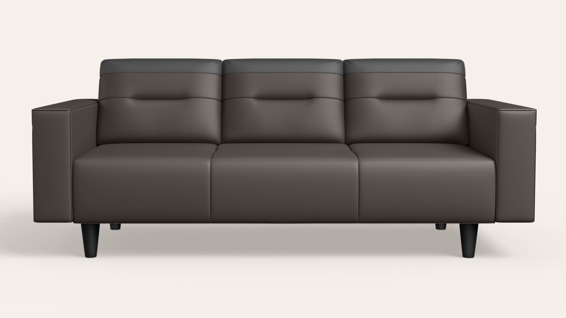 Vespera 3-Seater Synthetic Leather Sofa