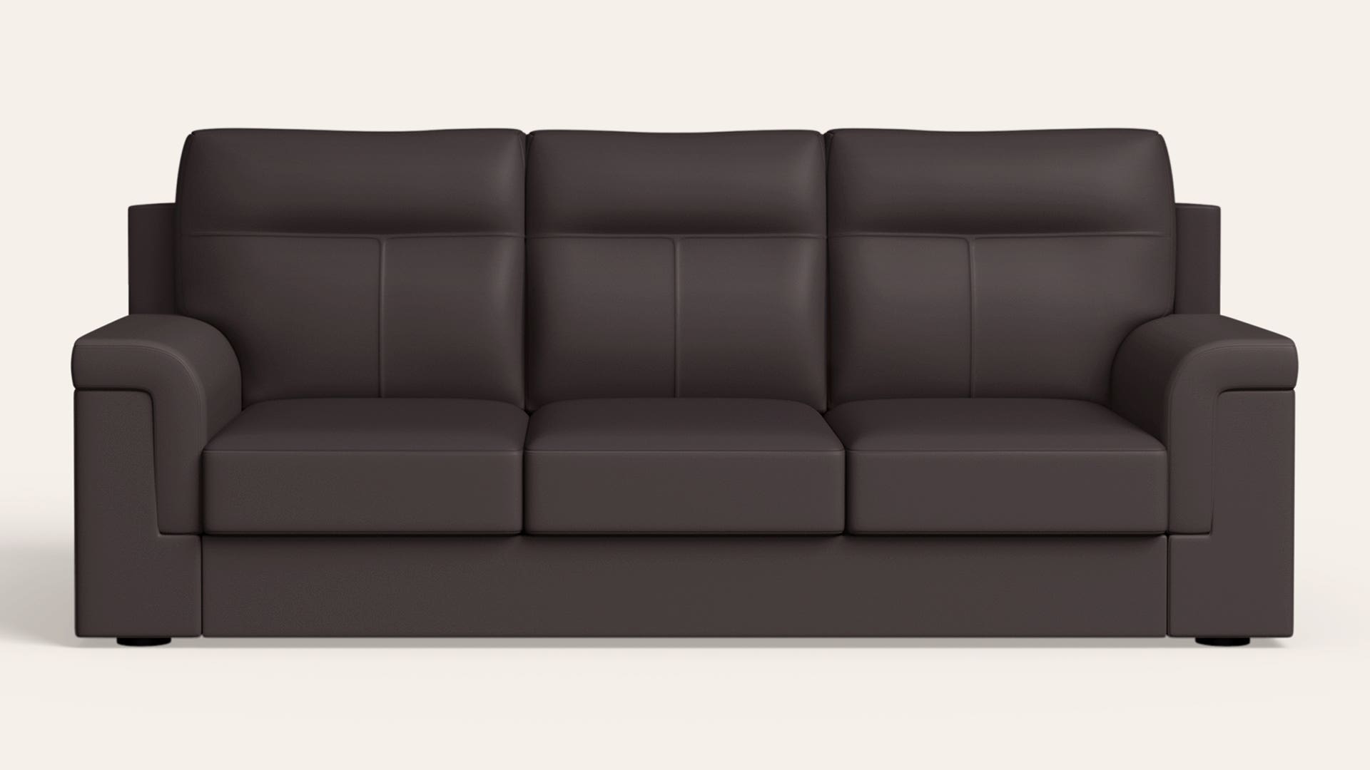 Greta 3-Seater Synthetic Leather Sofa