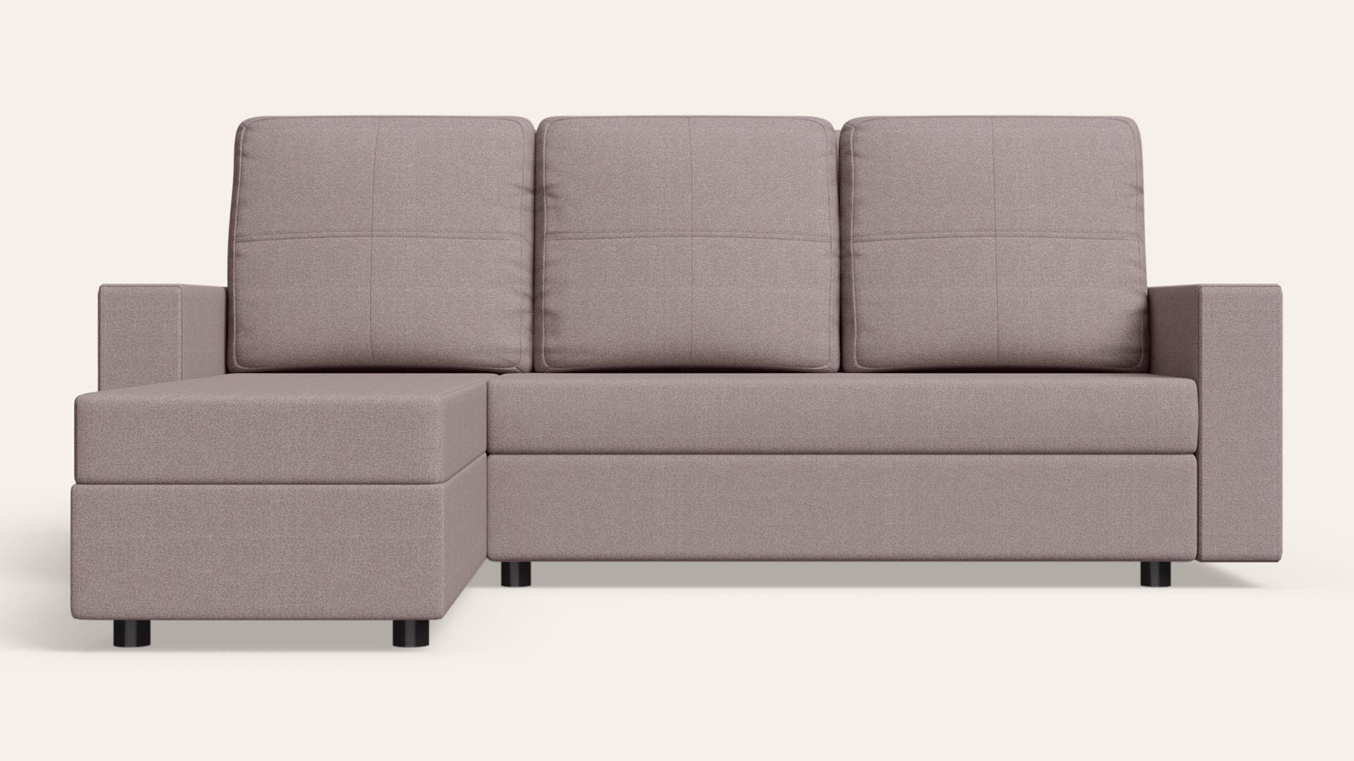 Lift Up 3-Seater Fabric L-Shape Sofa