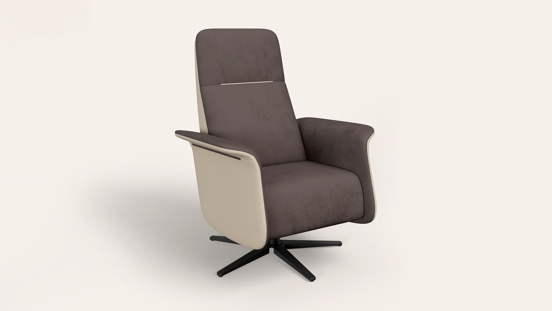 TuneIn Motorised 1-Seater Fabric Recliner Chair with USB Ports