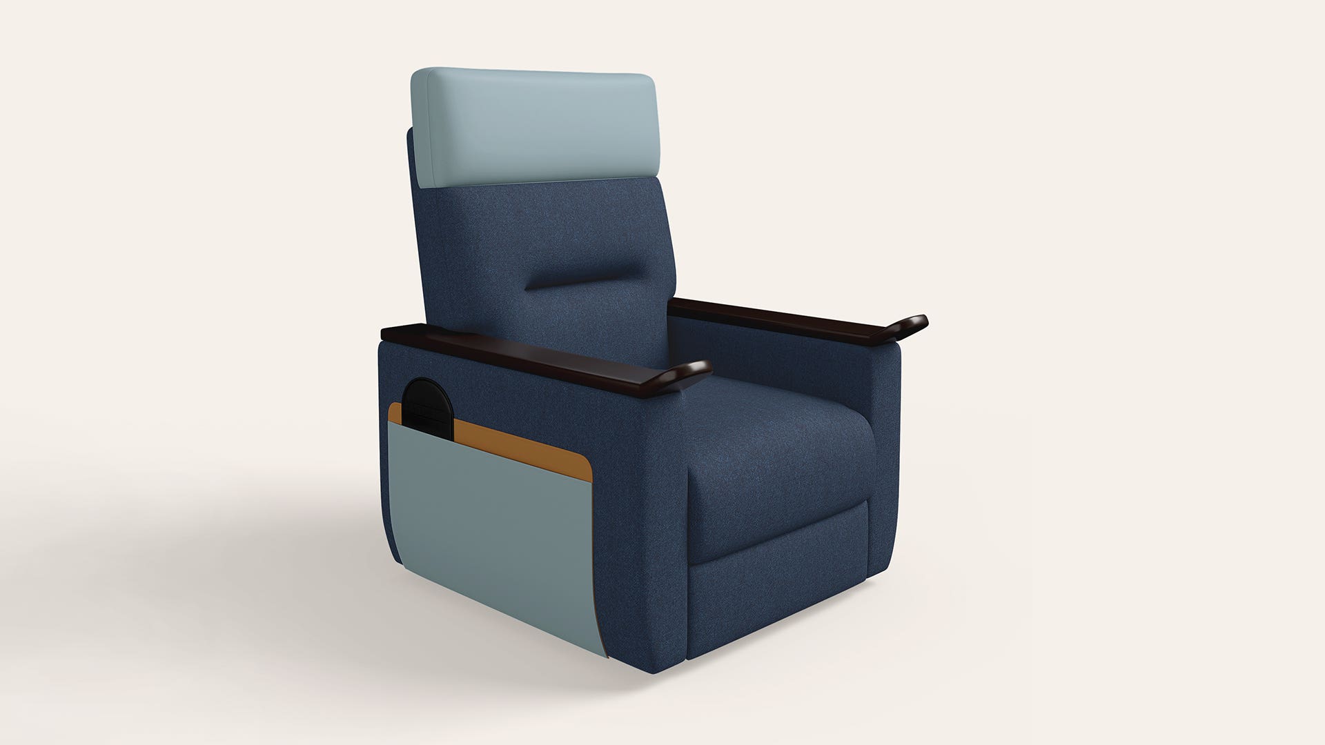 Omak Motorised 1-Seater Fabric Recliner Chair with Lift-up Mechanism