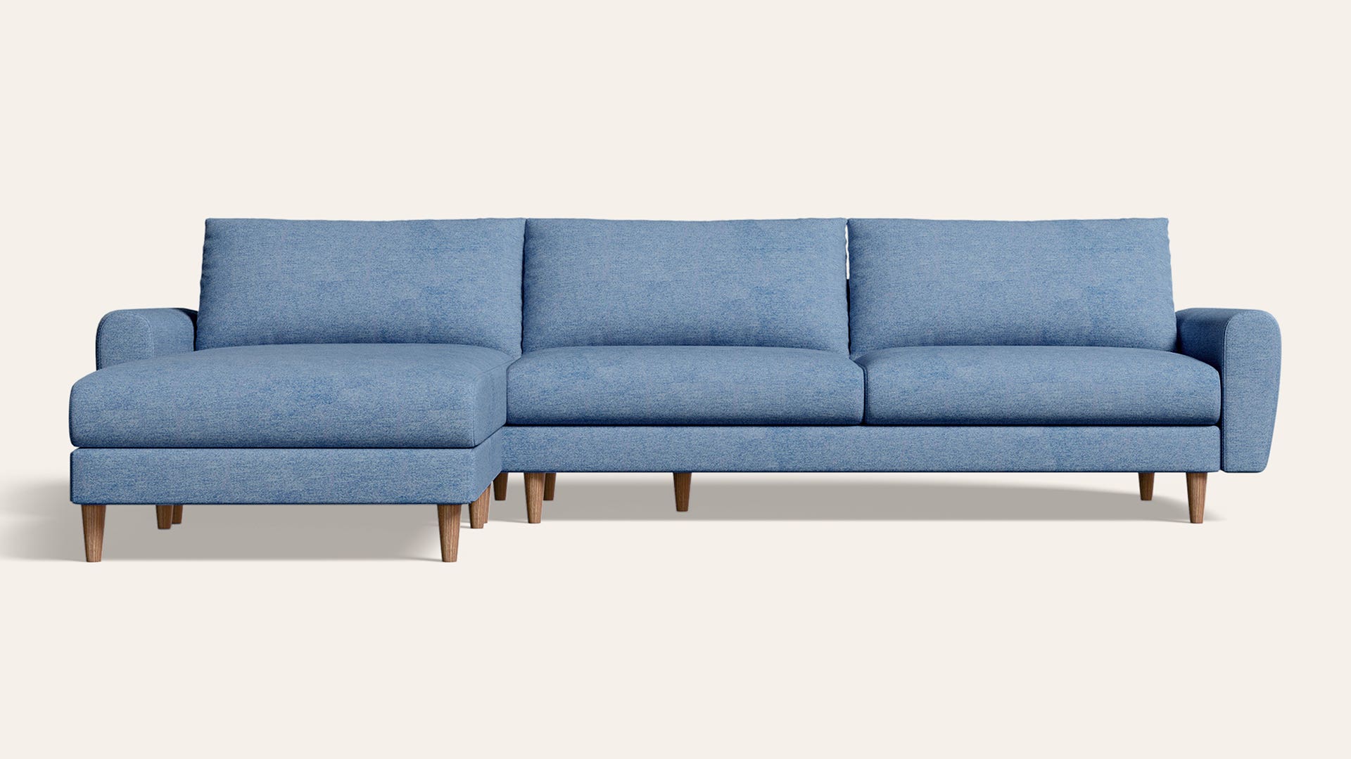 Beaver 3-Seater XL Fabric Chaise Lounge Sofa