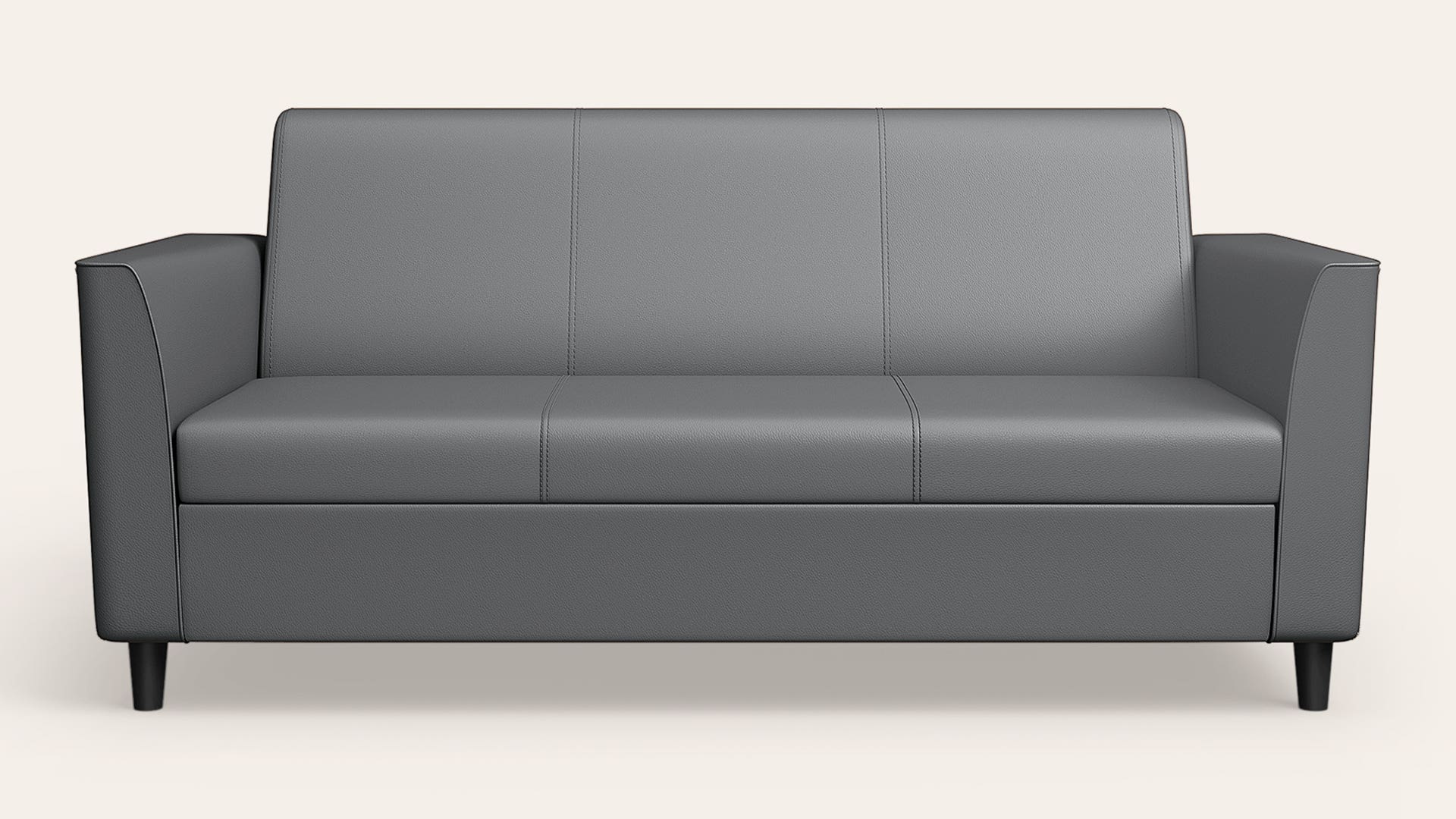 Emperor 3-Seater Synthetic Leather Sofa Set for Living Room (Sofa and Ewa Coffee Table)