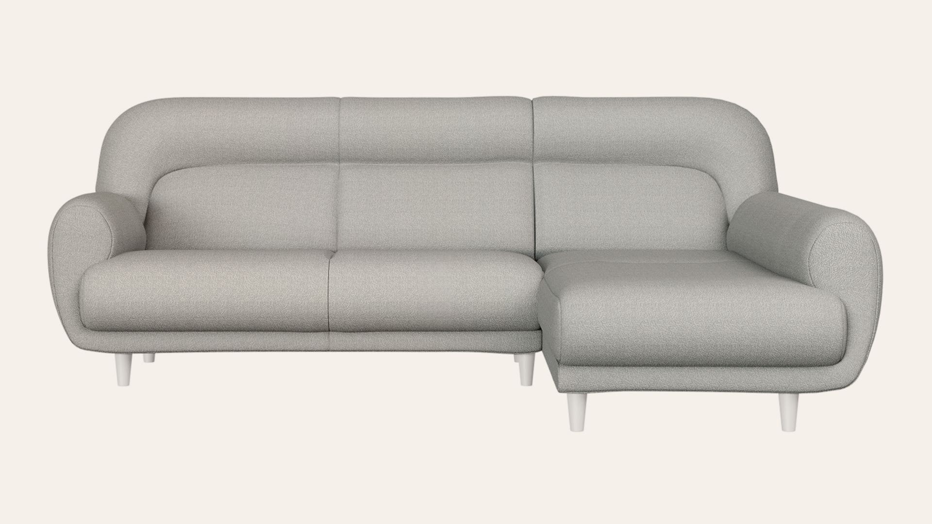 Chubby L-shaped Fabric LHS Sofa
