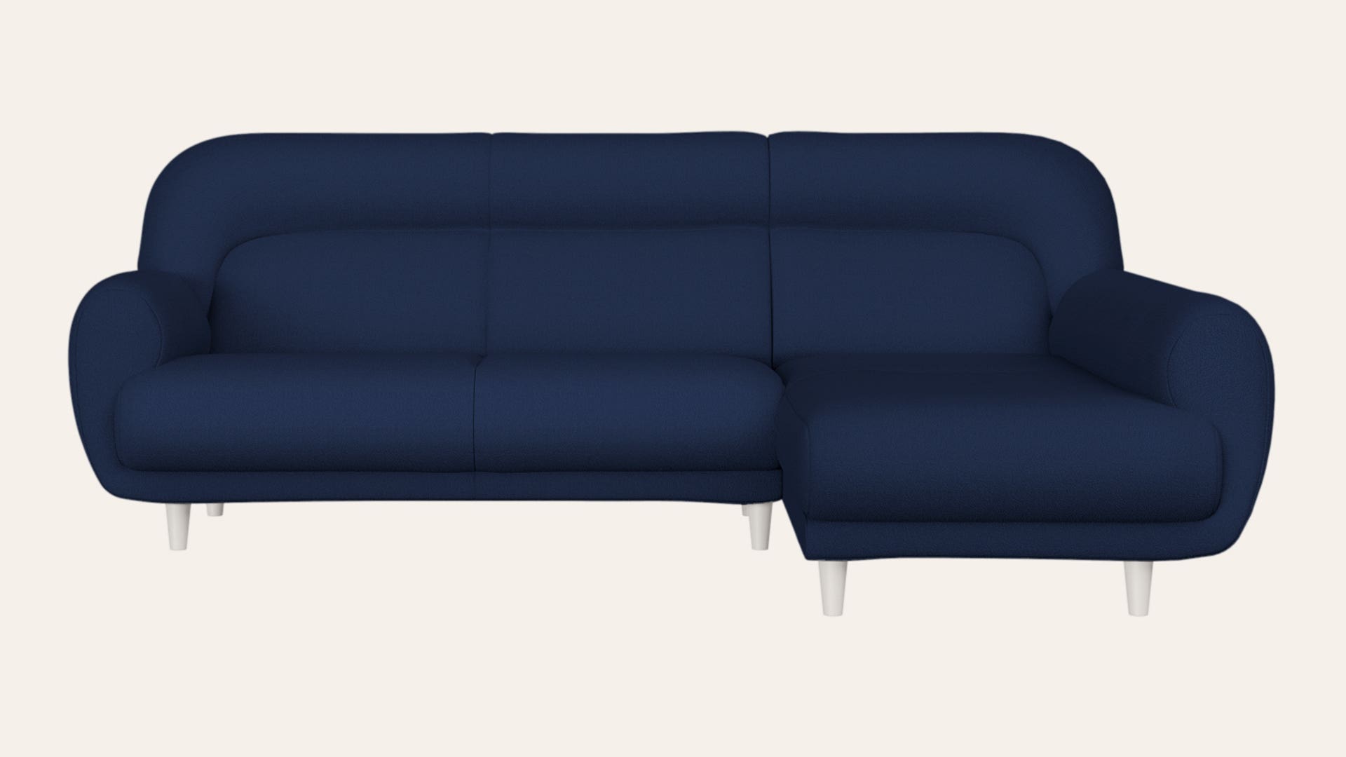 Chubby L-shaped Fabric LHS Sofa