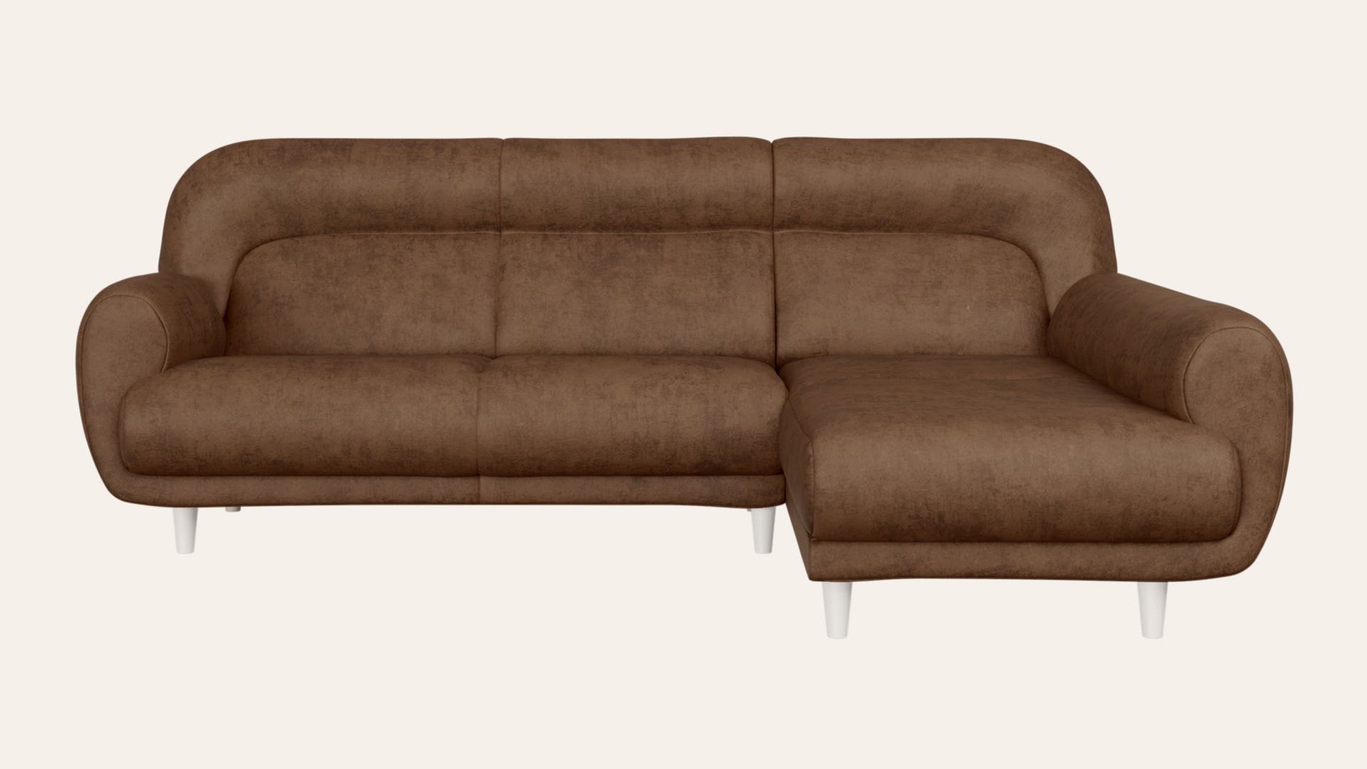 Chubby L-shaped Fab-Leather(Micro Fiber) LHS Sofa