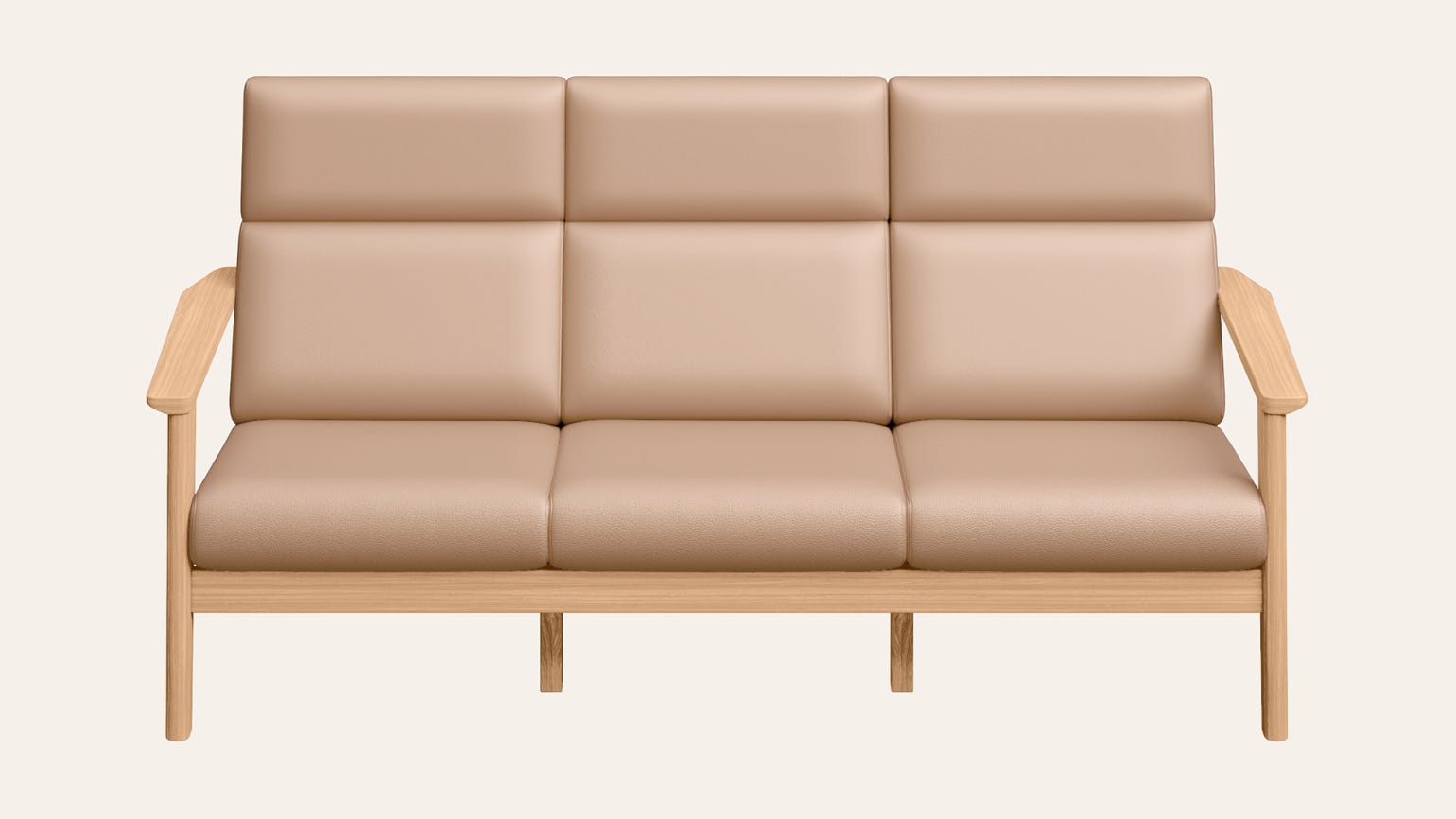 Zenara 3-Seater Synthetic Leather Sofa