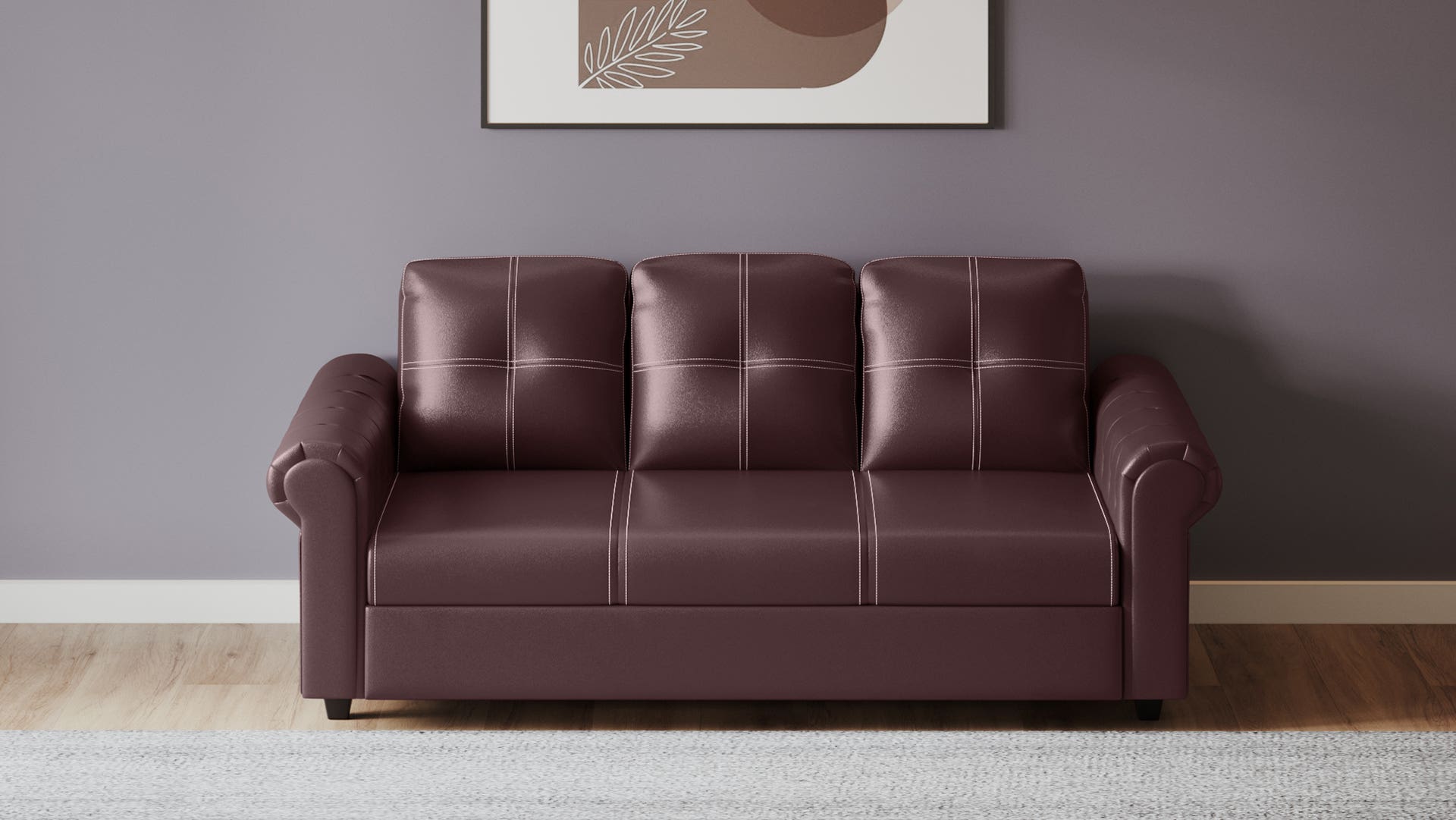 Tycoon Ultra 3 Seater Synthetic Leather Sofa