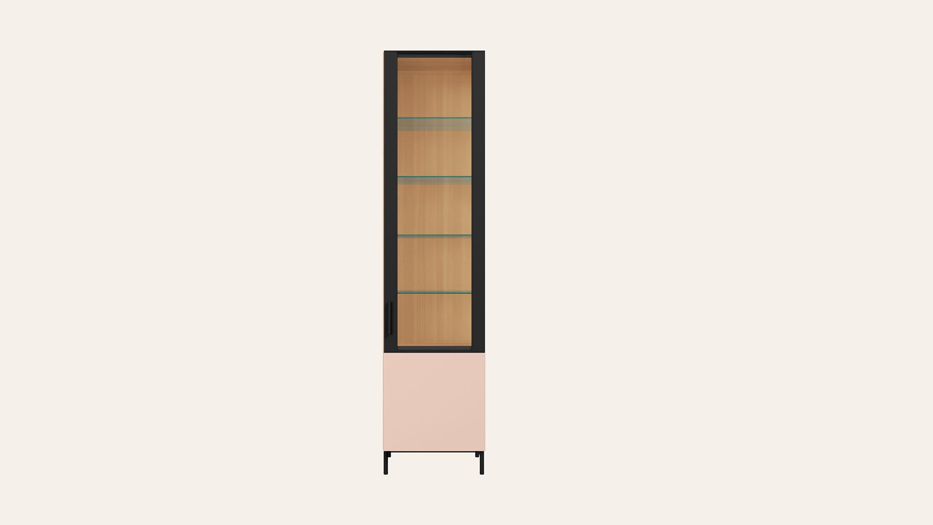 Cinq Engineered Wood Tall Display Unit Left