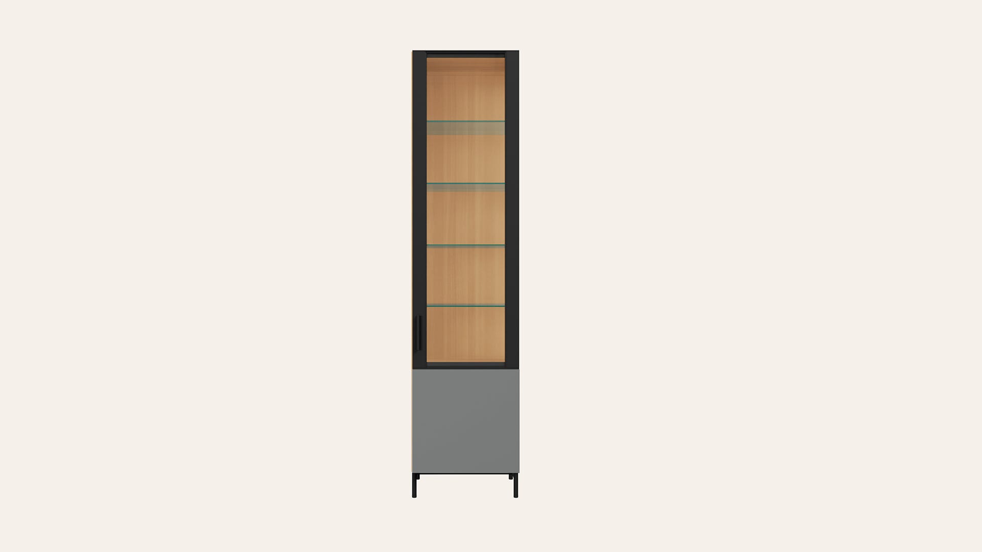 Cinq Engineered Wood Tall Display Unit Left