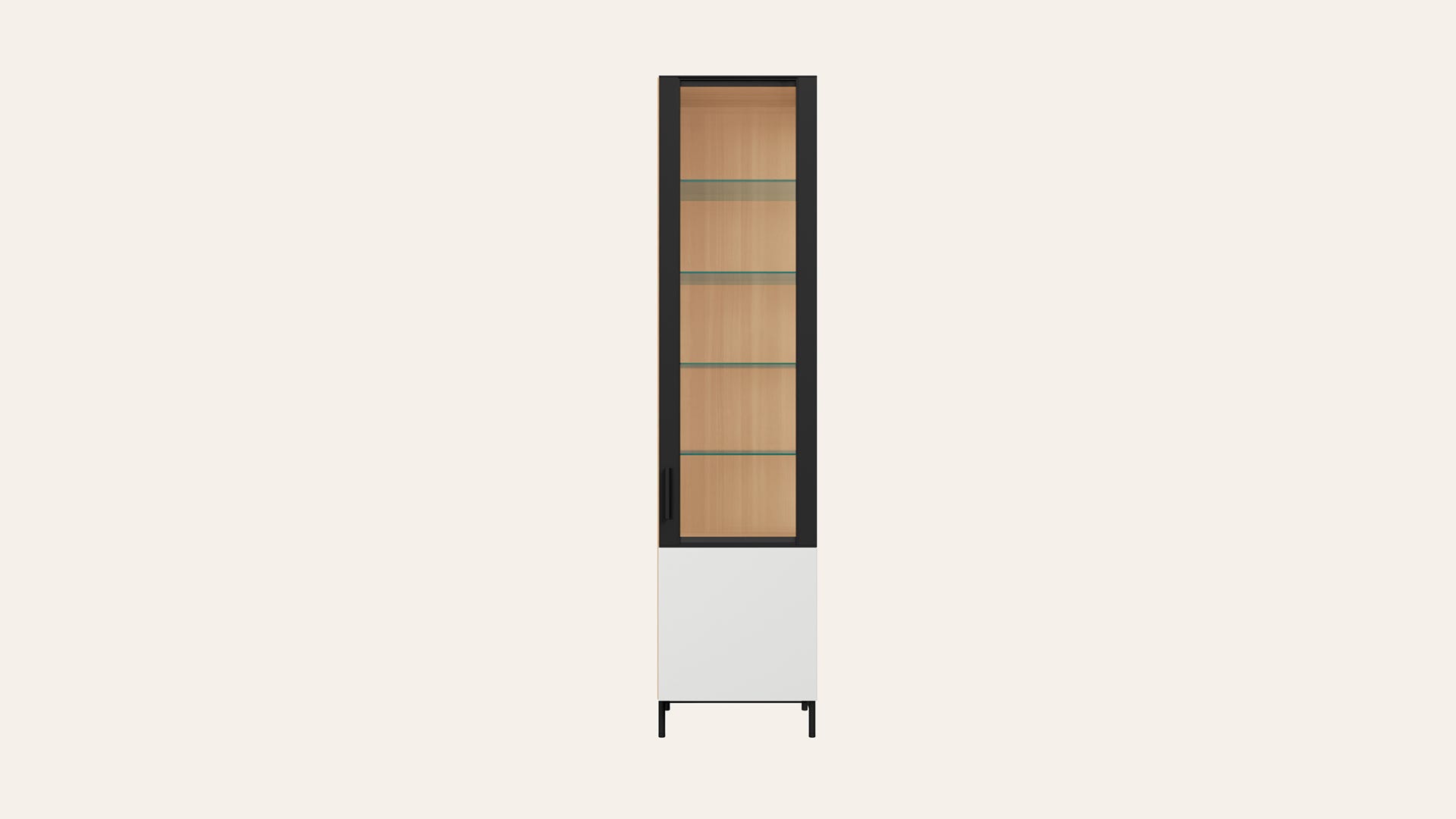Cinq Engineered Wood Tall Display Unit Right