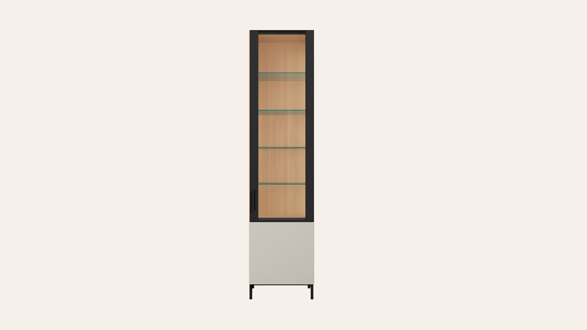 Cinq Engineered Wood Tall Display Unit Right