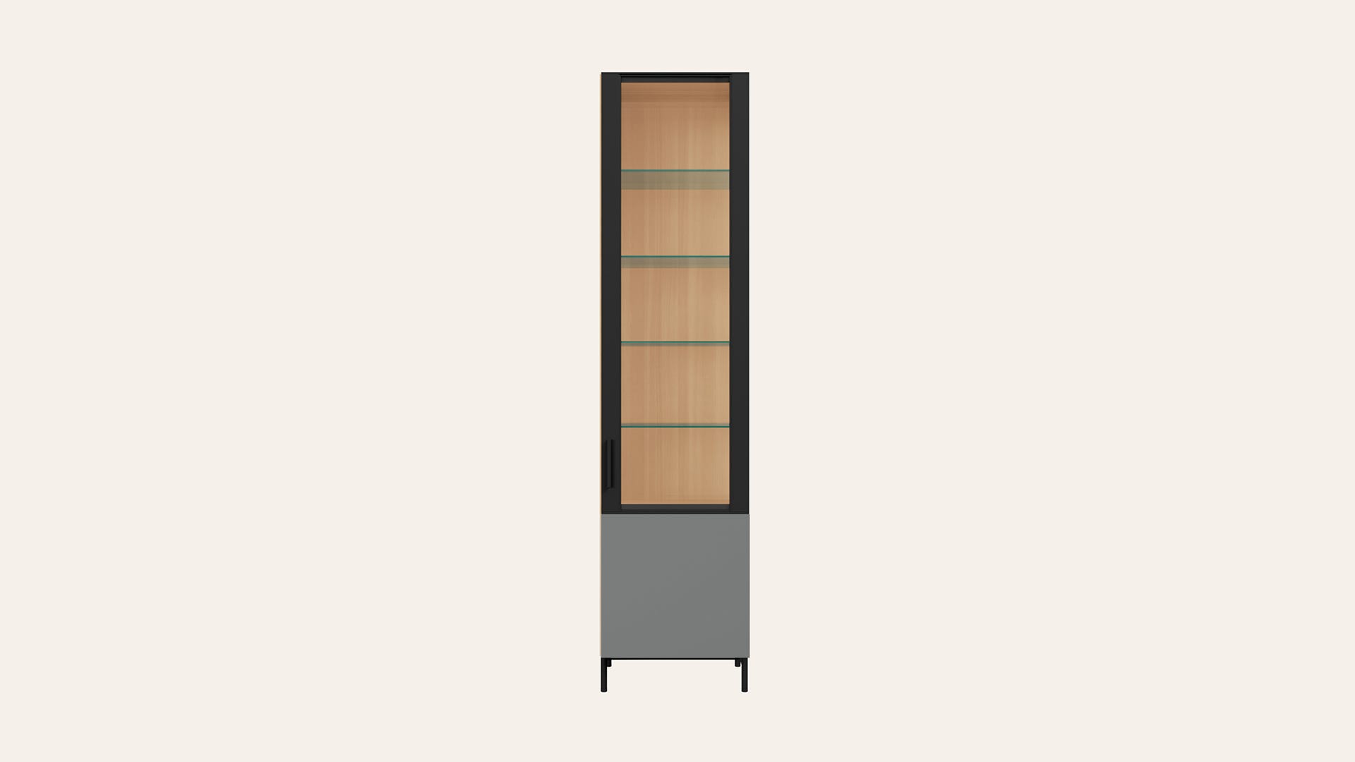 Cinq Engineered Wood Tall Display Unit Right