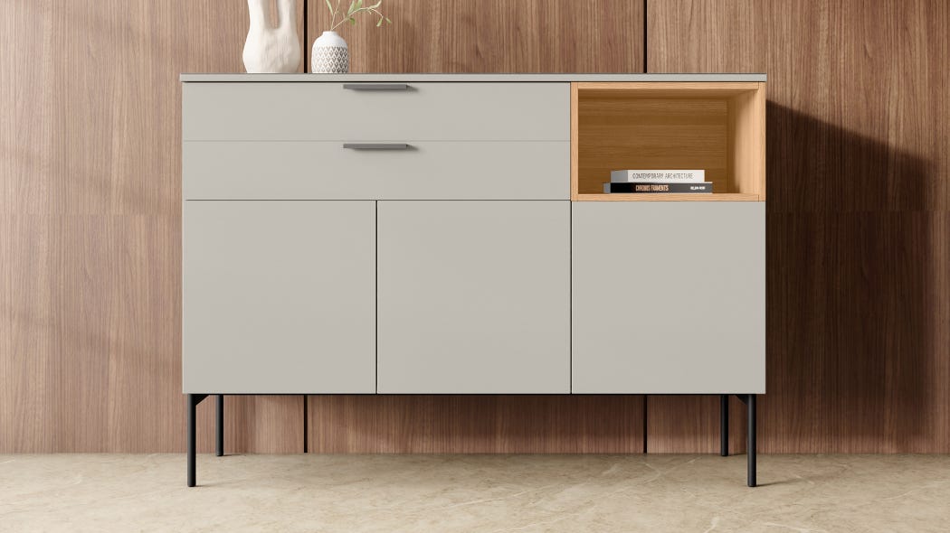 Cinq Engineered Wood Tall Sideboard Cabinet