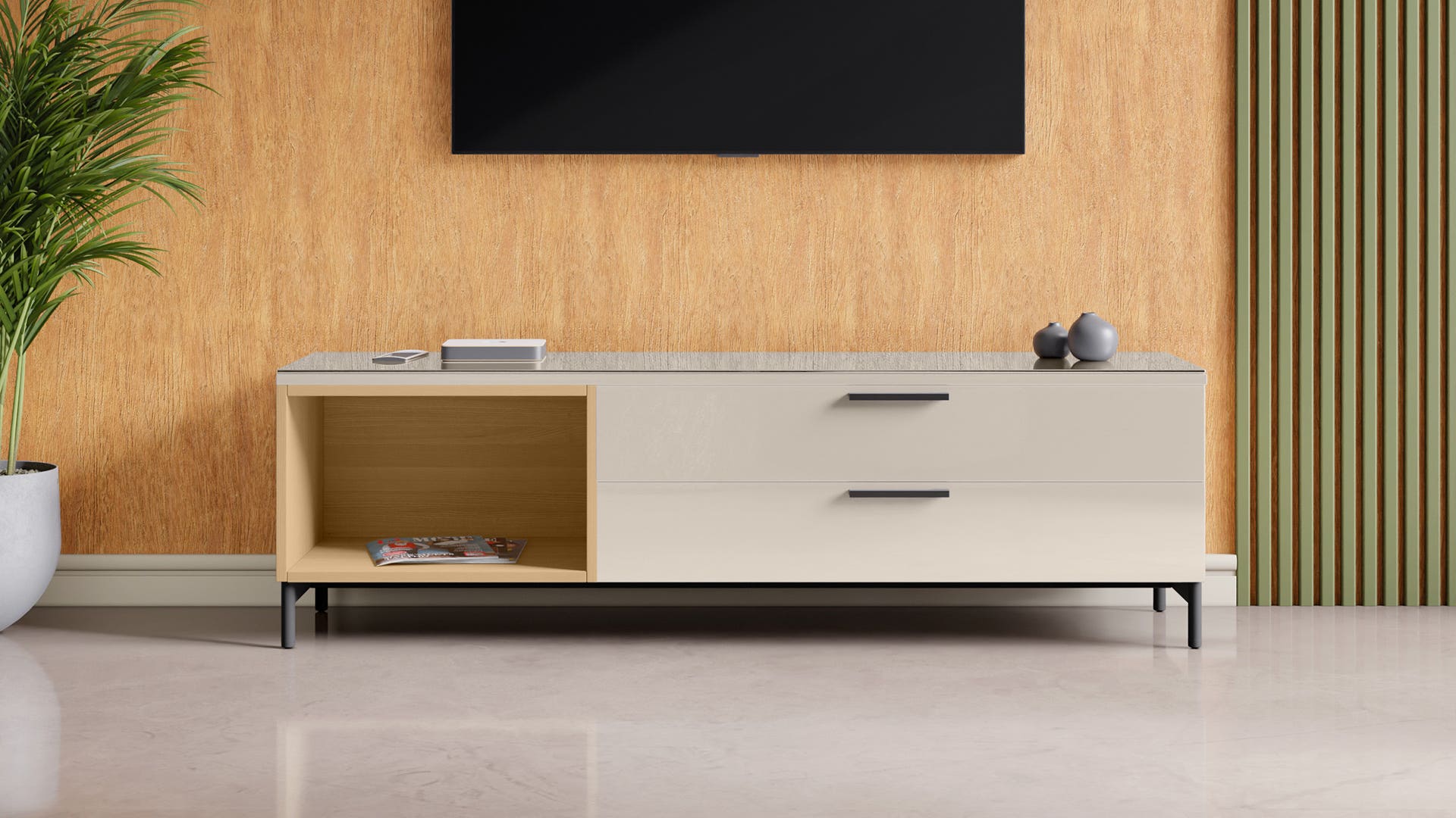 Cinq Engineered Wood Large Media Unit
