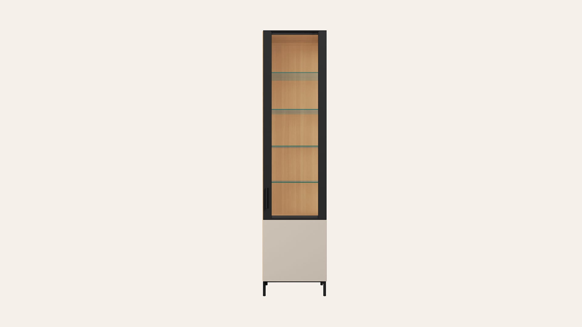 Cinq Engineered Wood Tall Display Unit Left
