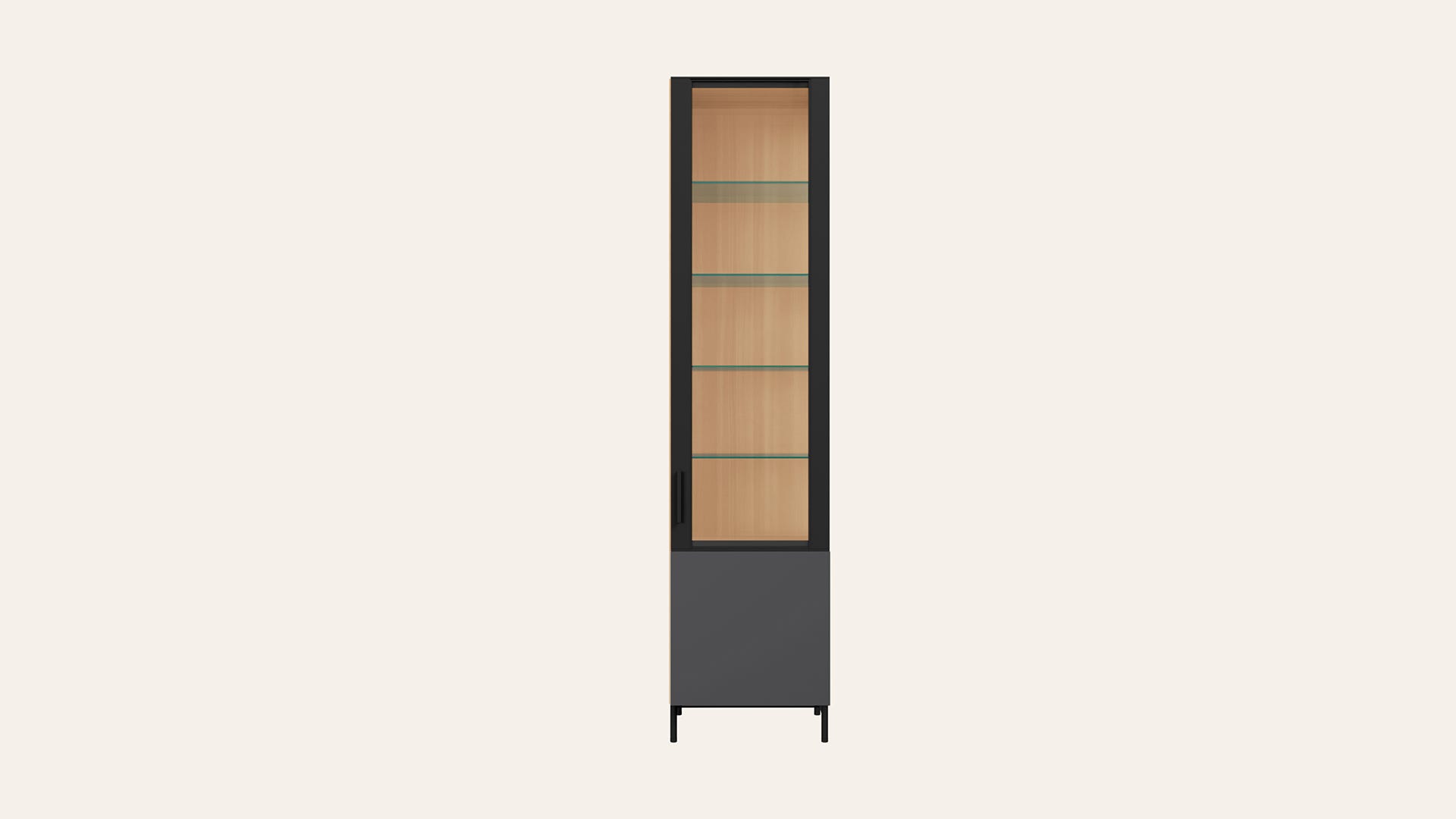 Cinq Engineered Wood Tall Display Unit Right