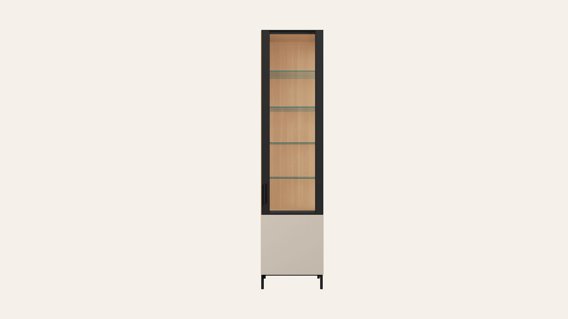 Cinq Engineered Wood Tall Display Unit Right