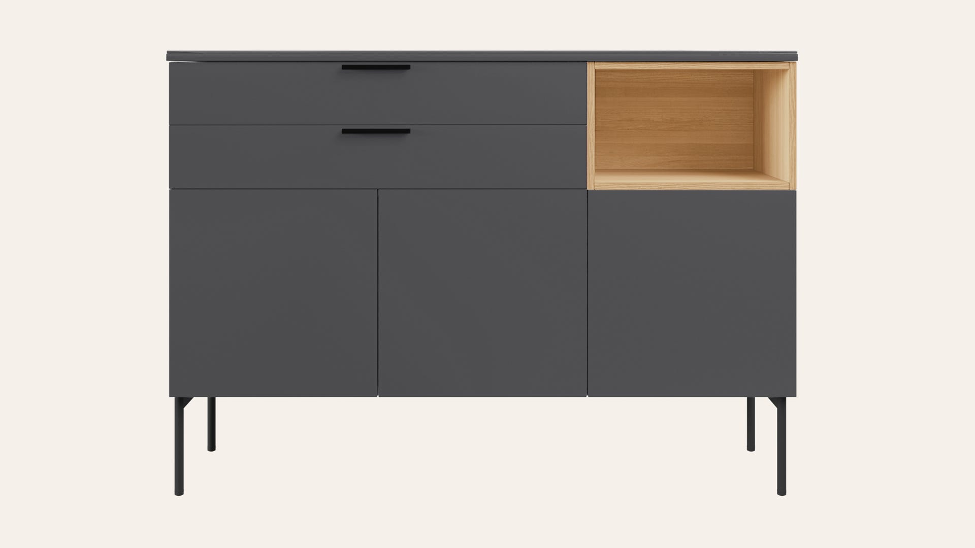 Cinq Engineered Wood Tall Sideboard Cabinet