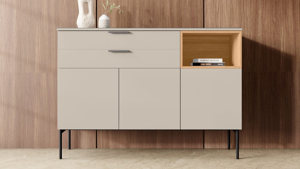 Cinq Engineered Wood Tall Sideboard Cabinet