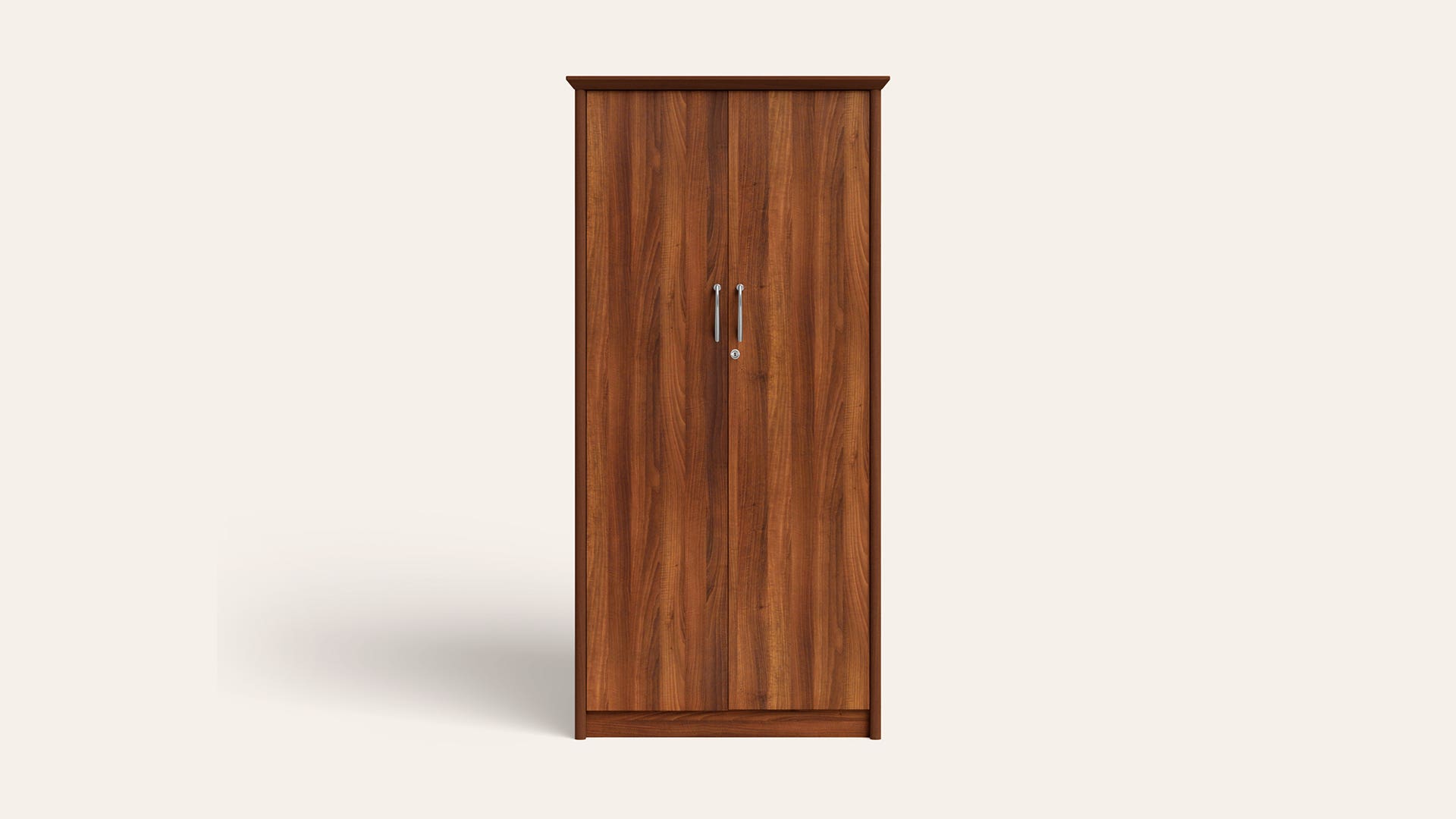 Adriana 2-Door Wooden Wardrobe/Almirah (Walnut)