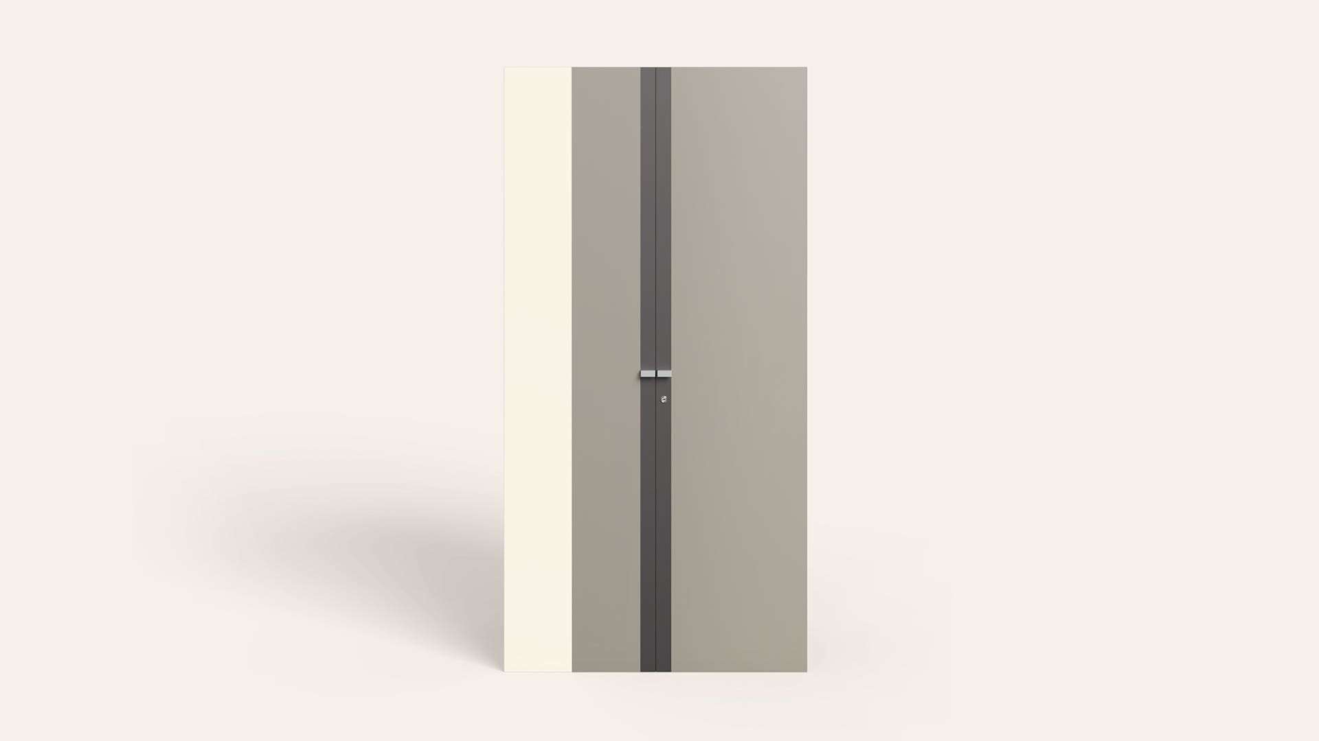 Element General Unit 2-Door Wooden Wardrobe/Almirah (White, Grey)