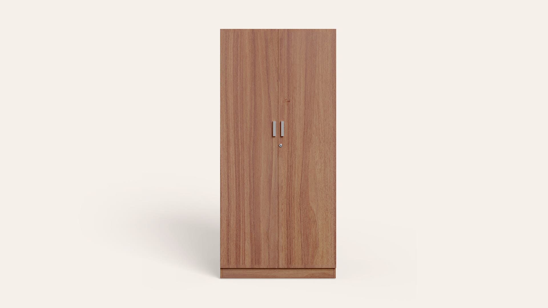 Grove 2-Door Wooden Wardrobe/Almirah (Brown)