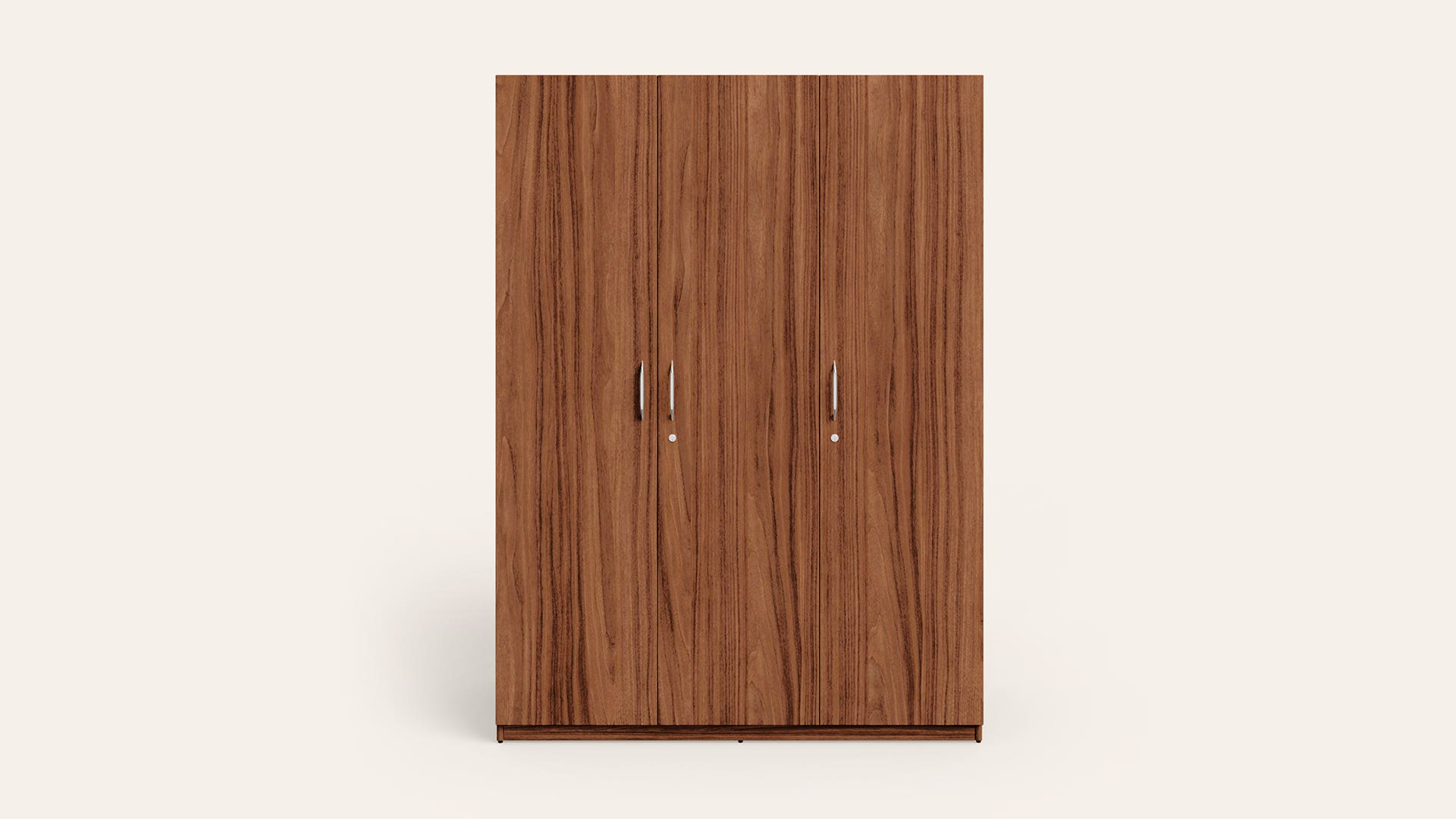 Alina 1200W 3-Door Engineered Wooden Wardrobe/Almirah (Walnut)