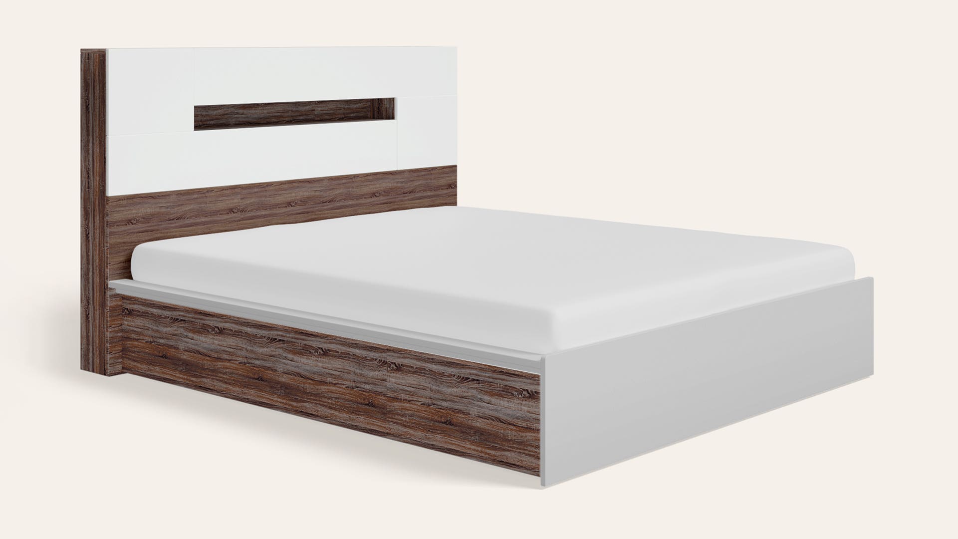 Ray King Size Wooden Bed with Motorized Storage