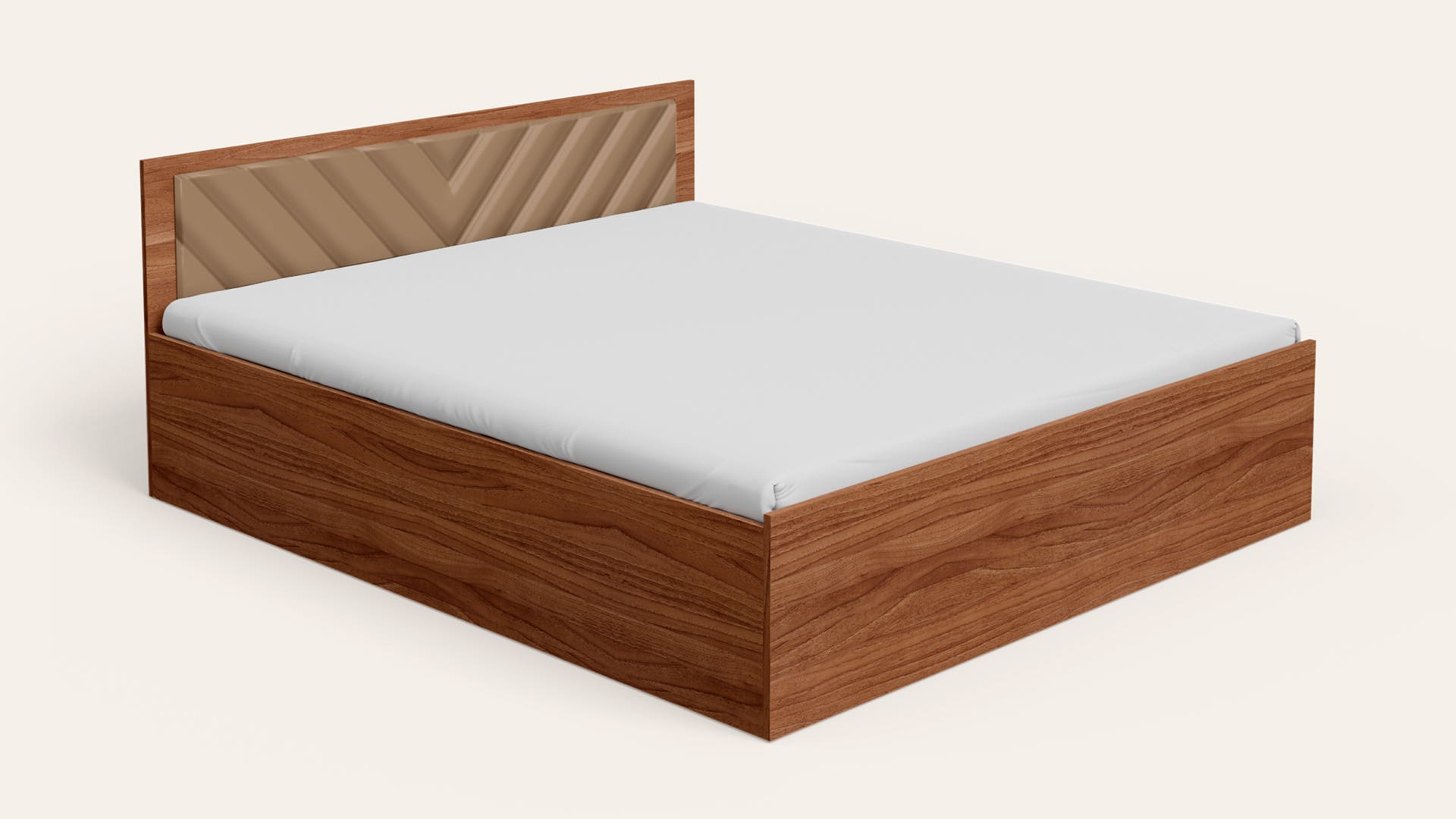 Alina Engineered Wood Bed with Drawer & Box Storage