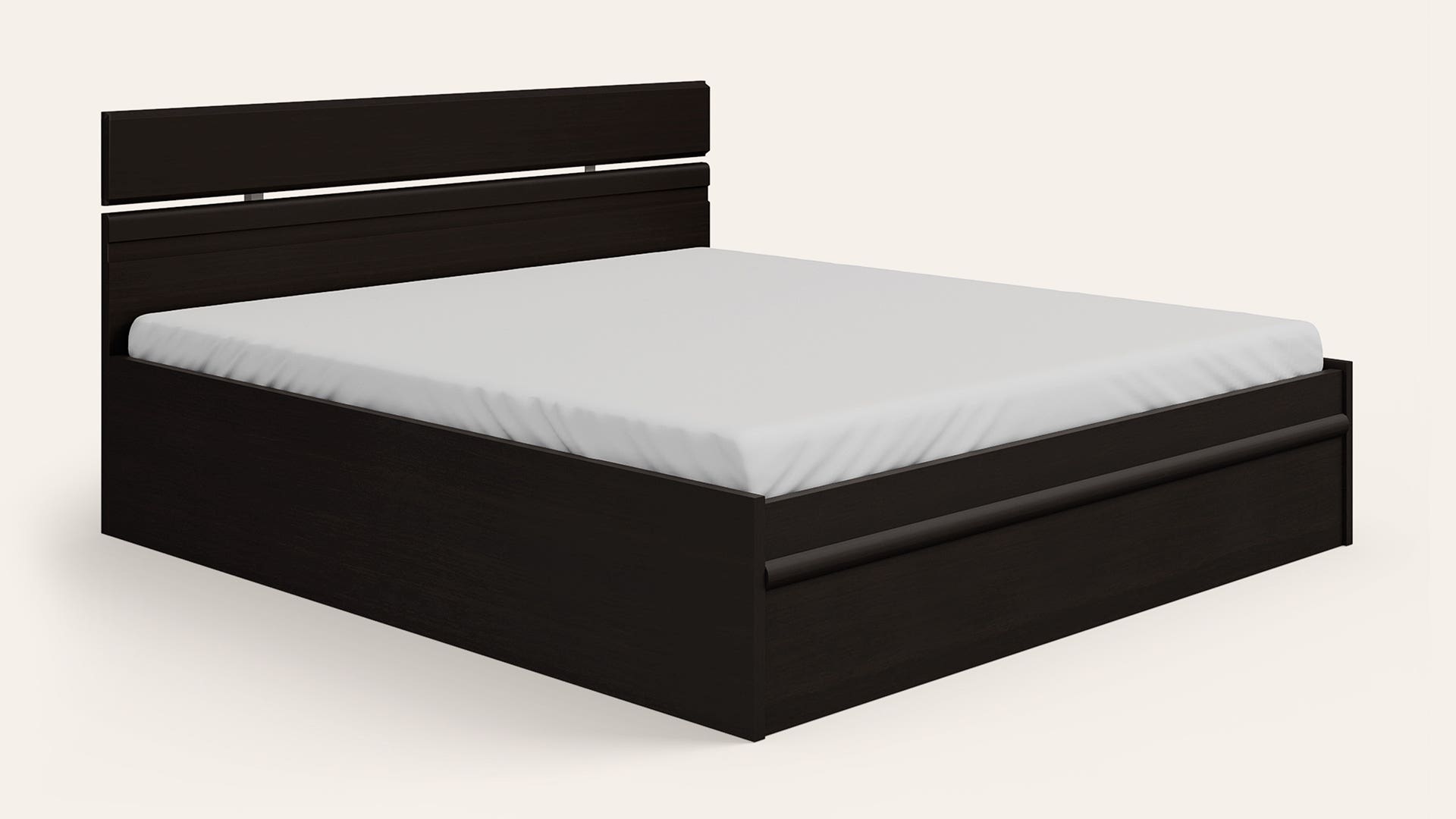 Zurina King Size Wooden Bed with Box Storage
