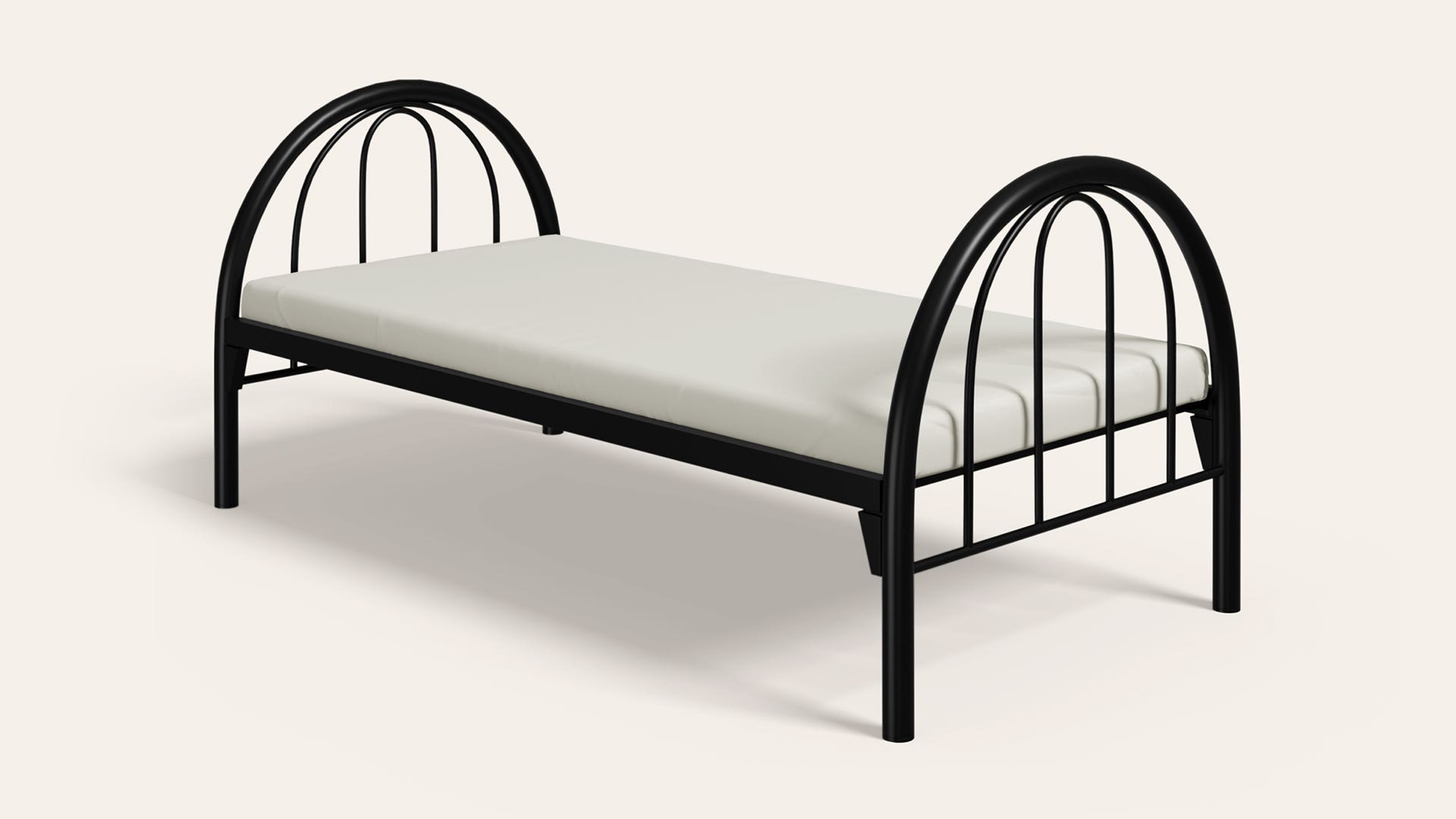 Esca Single Size Metal Bed