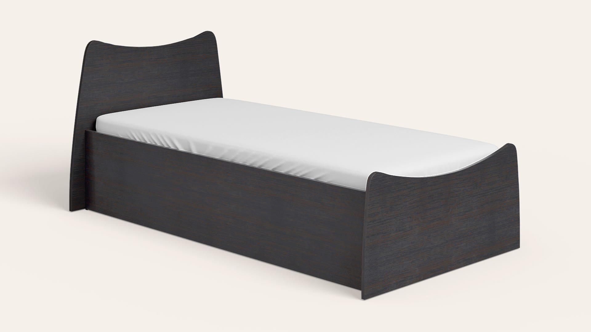 Pearl Single Size Wooden Bed with Box Storage