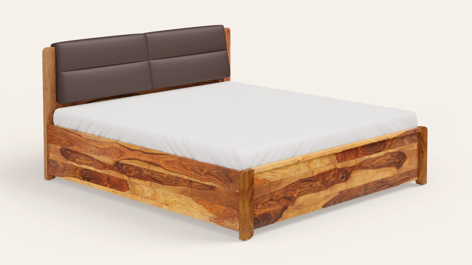 Utopia Queen Size Solid Wood Bed with Full Hydraulic Storage
