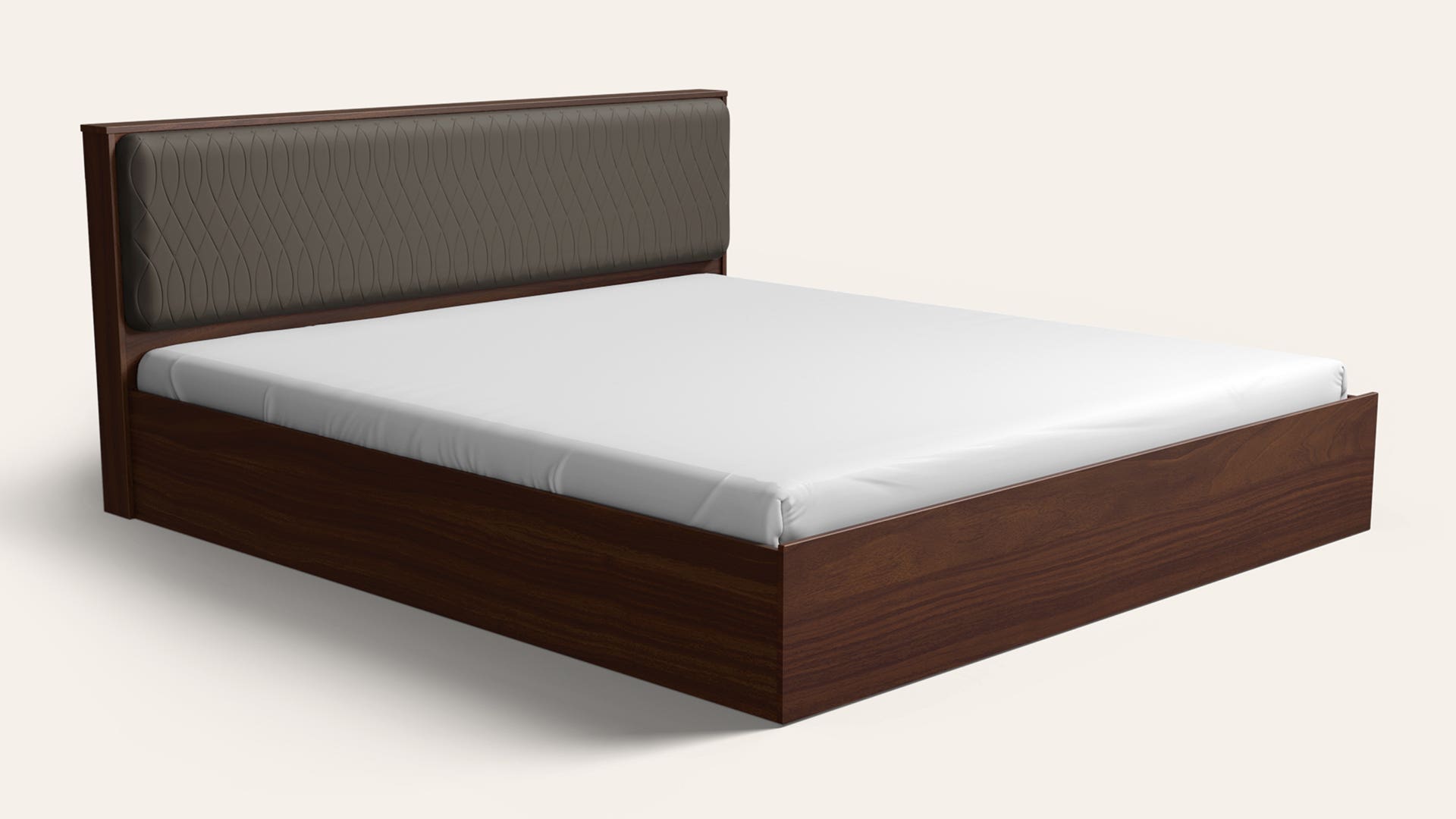 Eden V2 King Size Wooden Bed with Pullout Storage