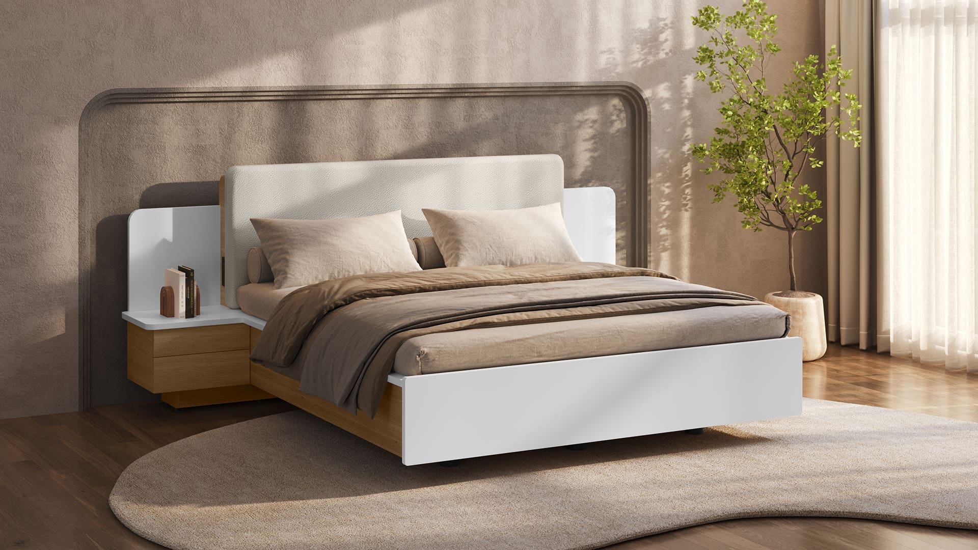 Ergonest King Size Smart Bed with Dual Mattress Incline and Motorized Lift-Up Storage